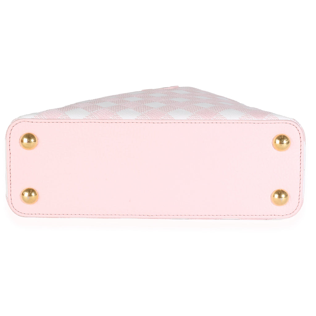 Louis Vuitton Light Pink Embroidered Taurillon Vichy Capucines BB