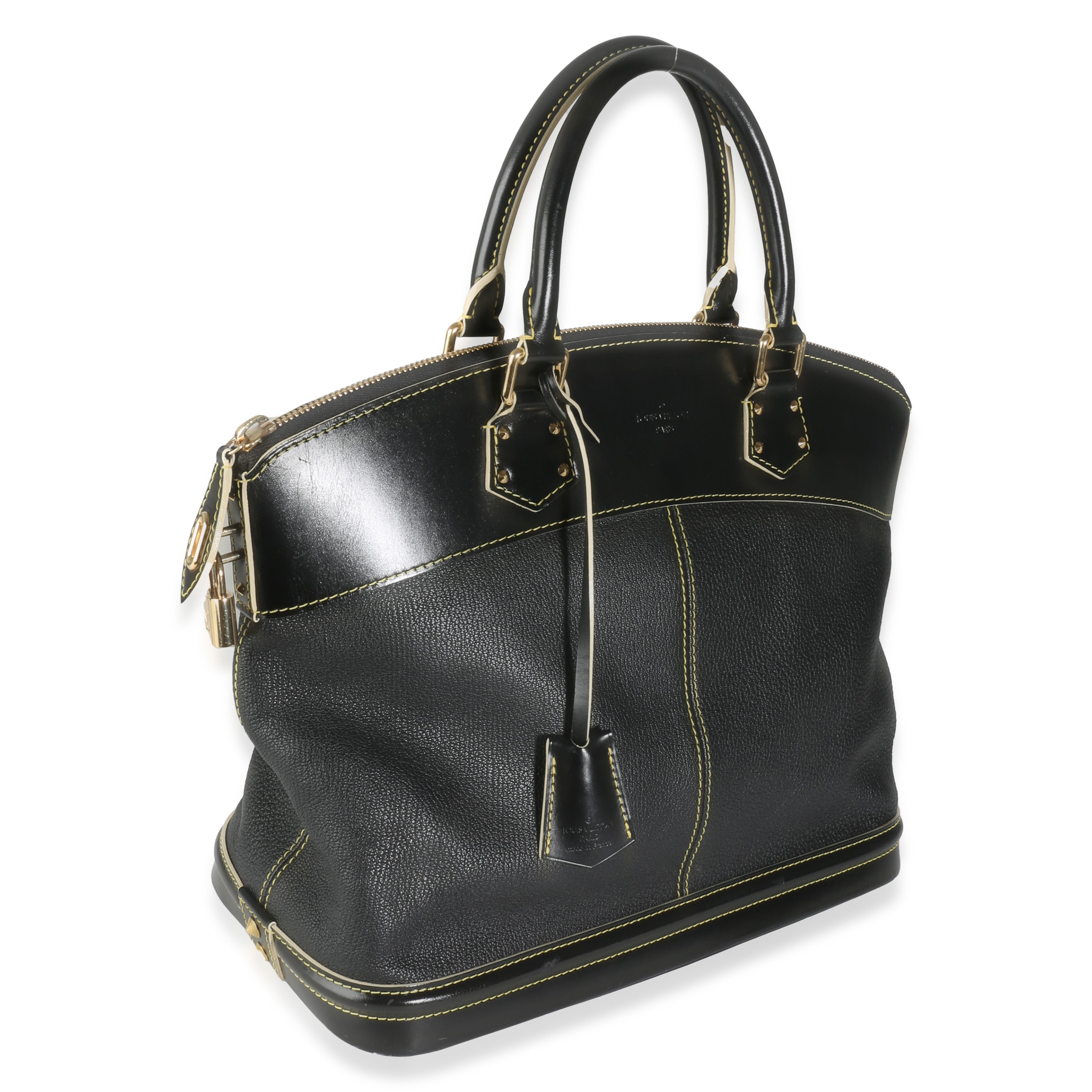 Louis Vuitton Black Leather Suhali Lockit MM