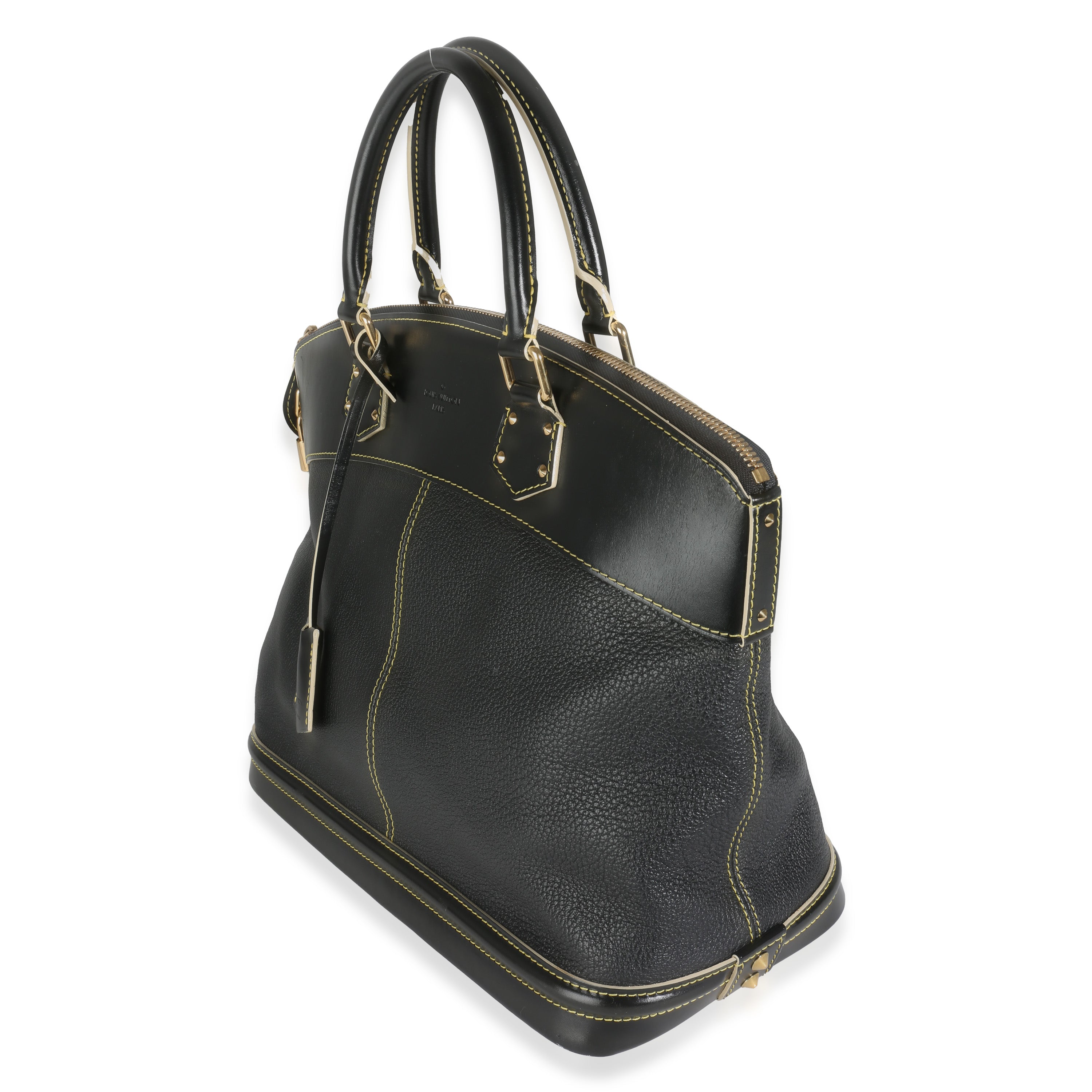Louis Vuitton Black Leather Suhali Lockit MM