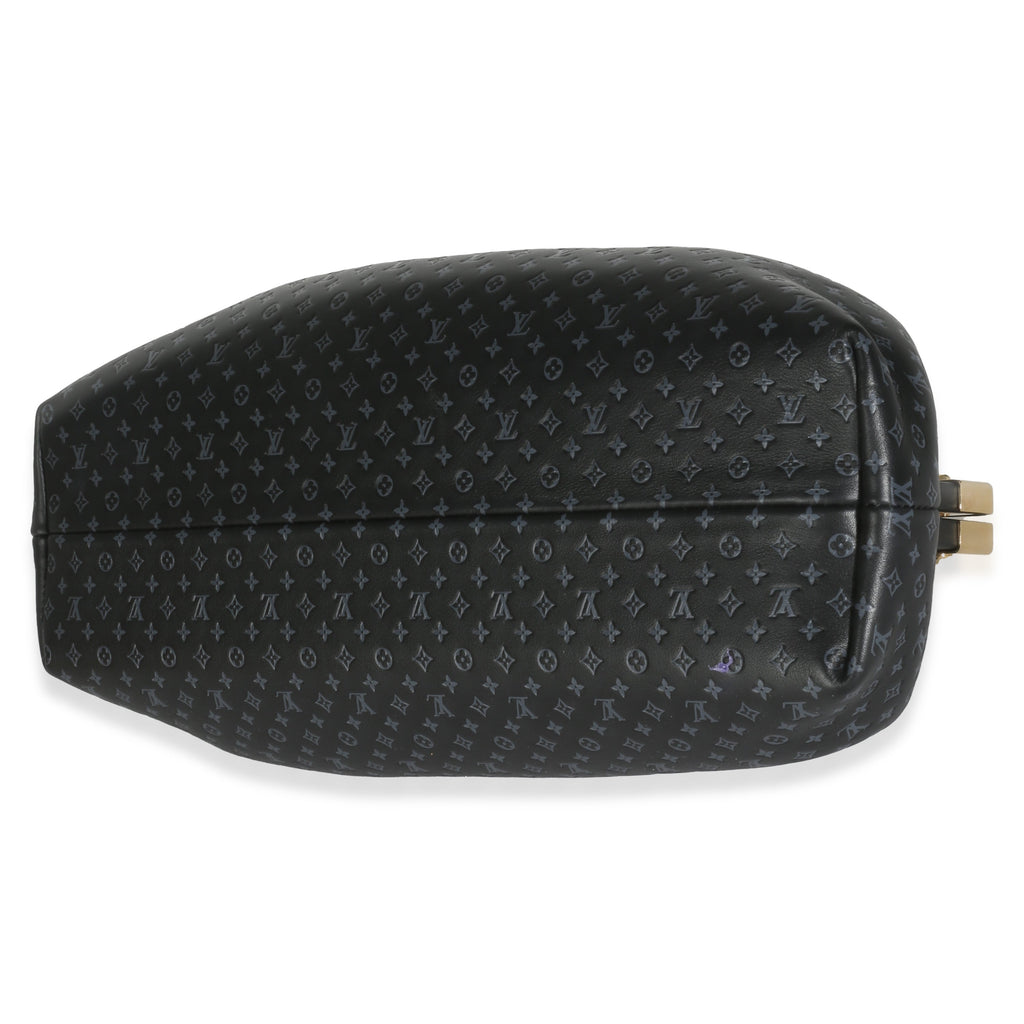 Louis Vuitton Black Calfskin Nanogram Monogram Clutch