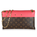 Louis Vuitton Rose Litchi Monogram Canvas Pallas Chain Bag