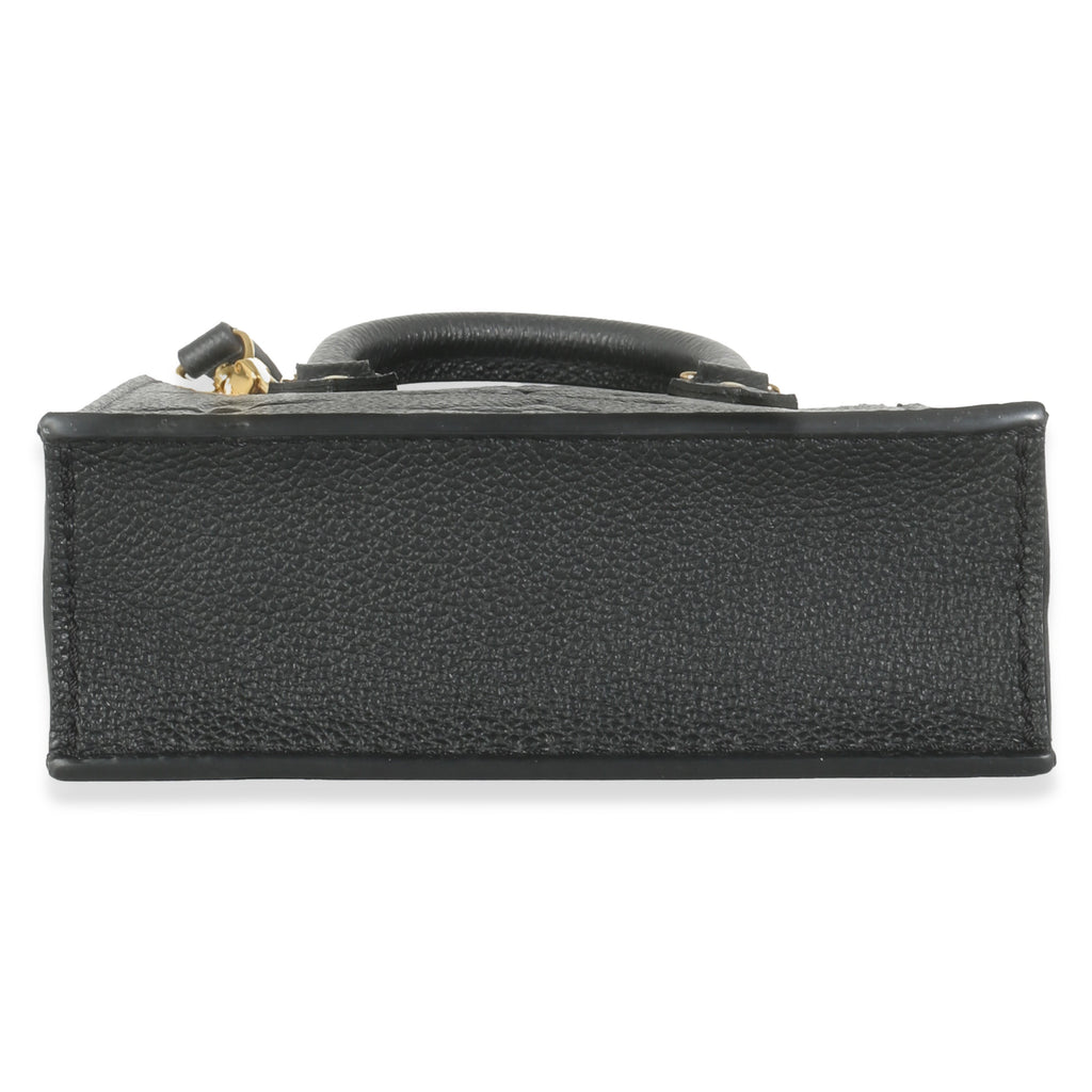Louis Vuitton Black Monogram Empreinte Petite Sac Plat