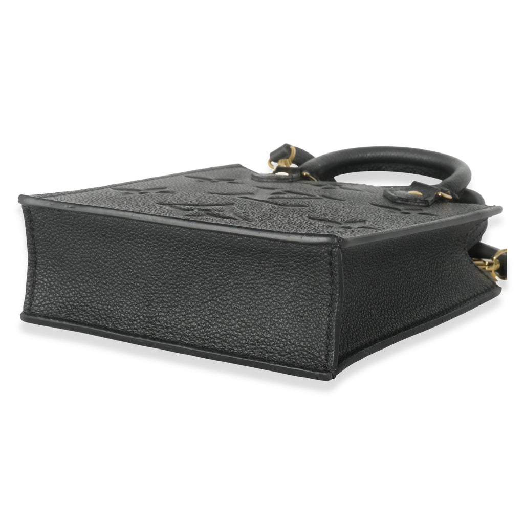 Louis Vuitton Black Monogram Empreinte Petite Sac Plat