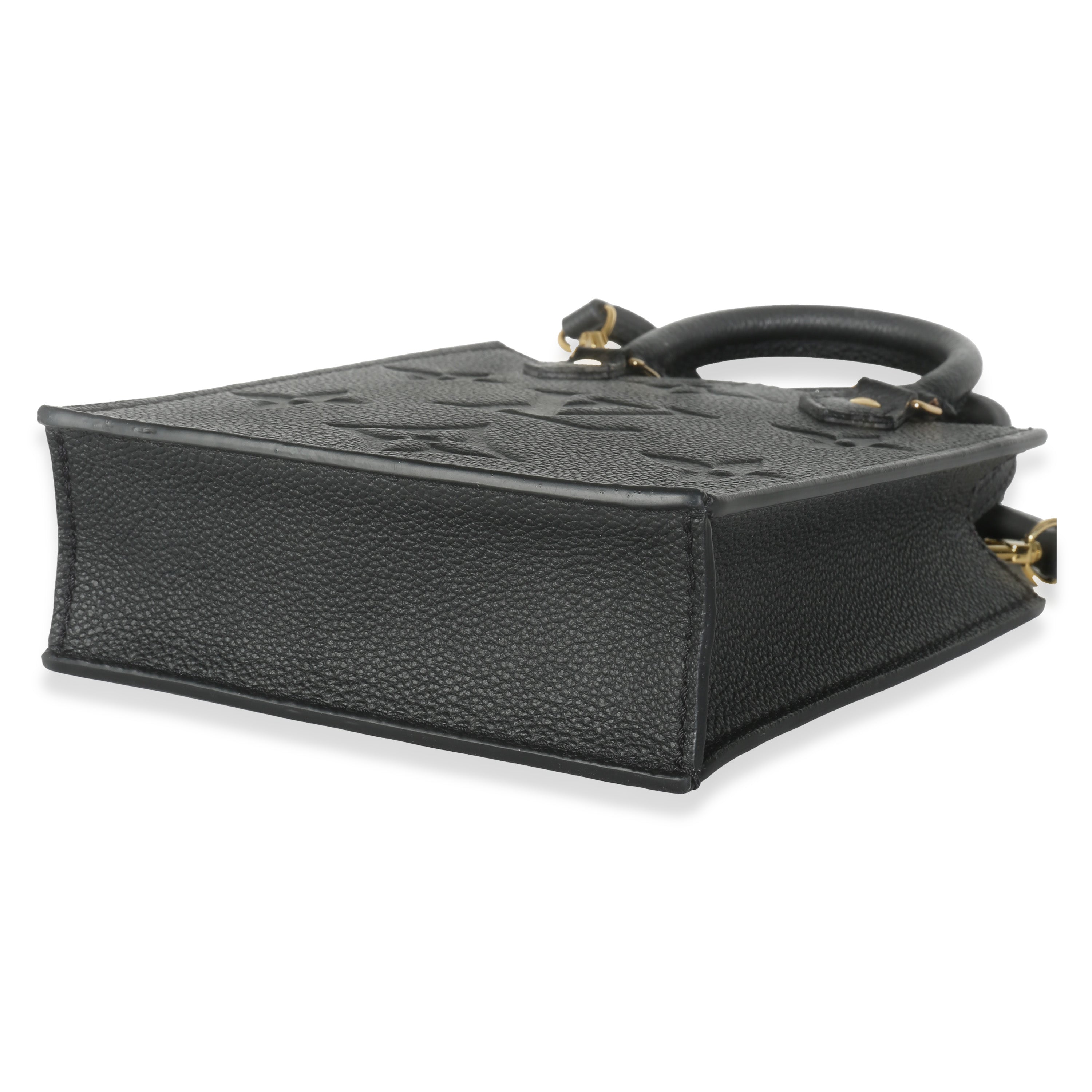 Louis Vuitton Black Monogram Empreinte Petite Sac Plat