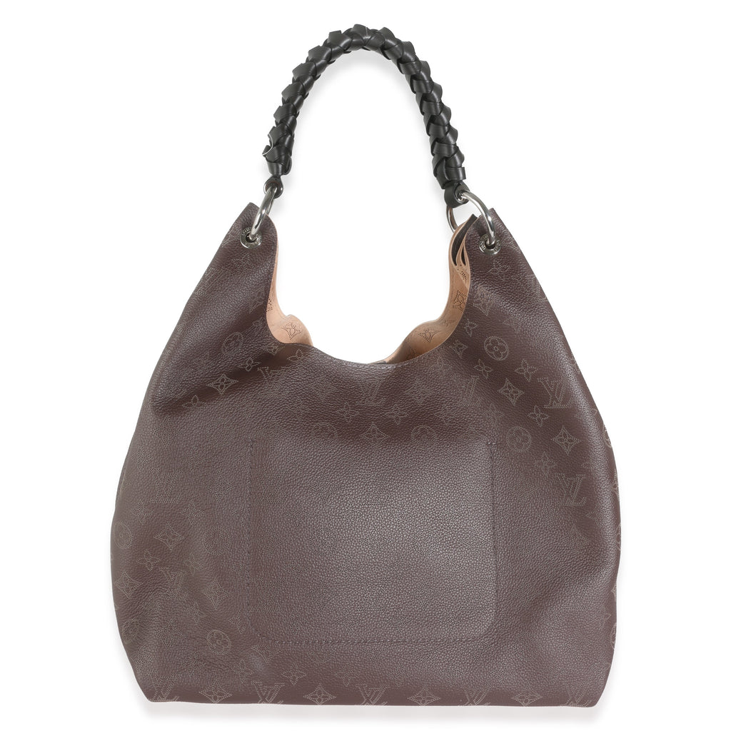 Louis Vuitton Chocolate Monogram Mahina Carmel Hobo