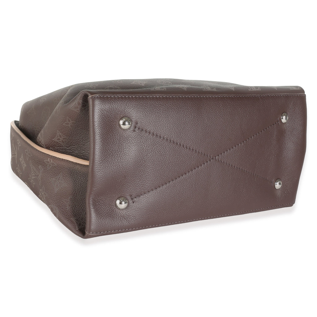 Louis Vuitton Chocolate Monogram Mahina Carmel Hobo