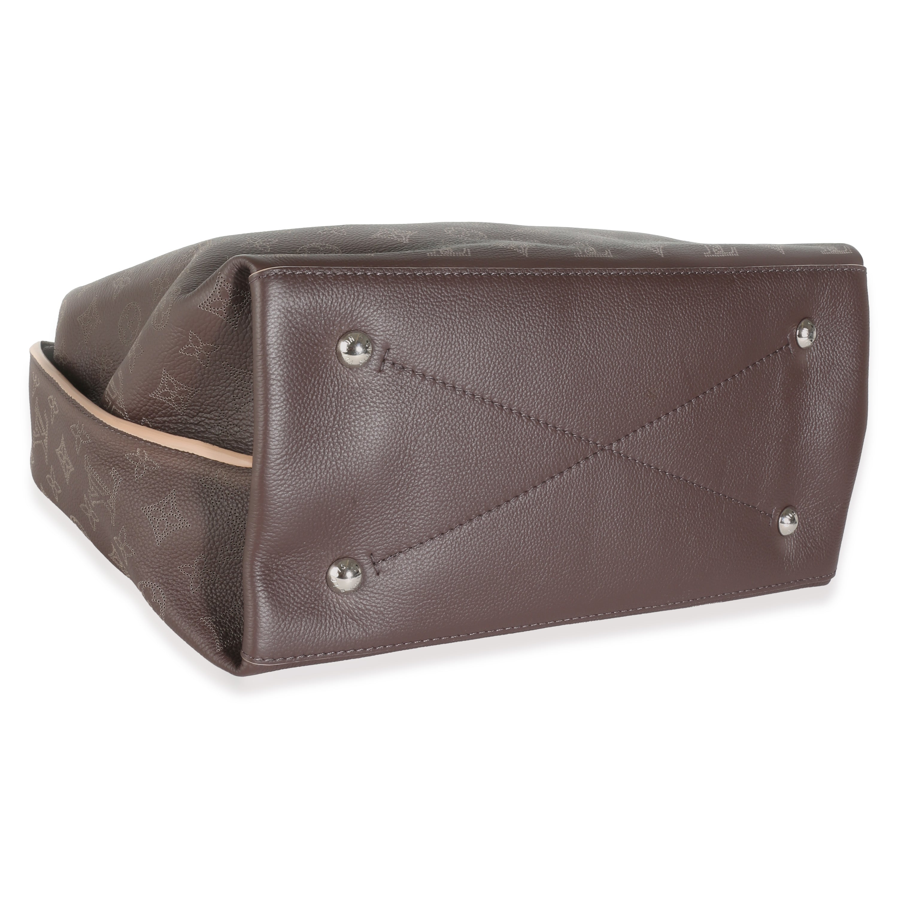 Louis Vuitton Chocolate Monogram Mahina Carmel Hobo