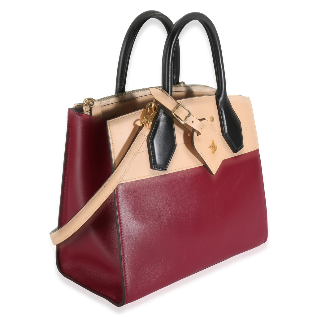 Louis Vuitton Beige Bordeaux Calfskin City Steamer PM