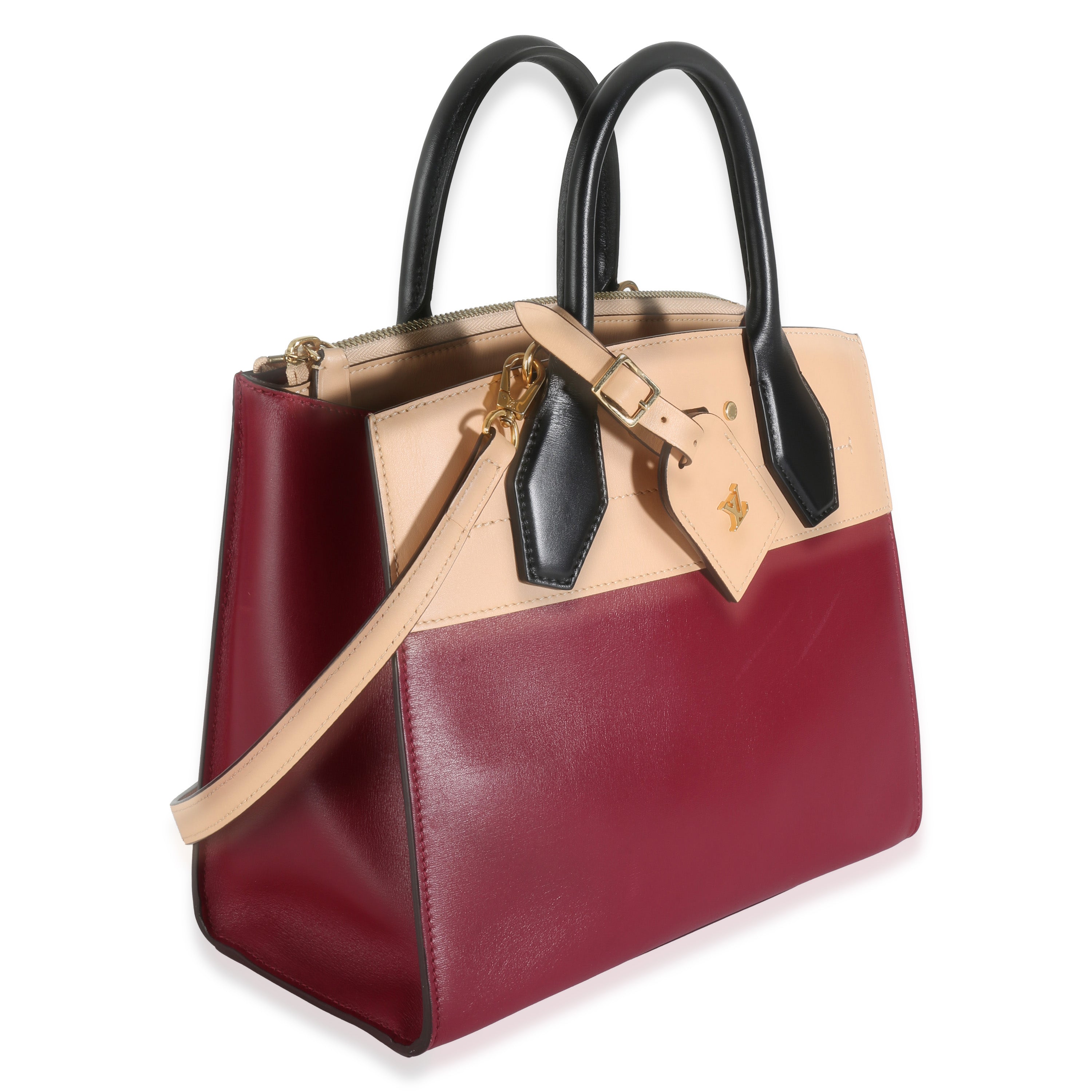 Louis Vuitton Beige Bordeaux Calfskin City Steamer PM
