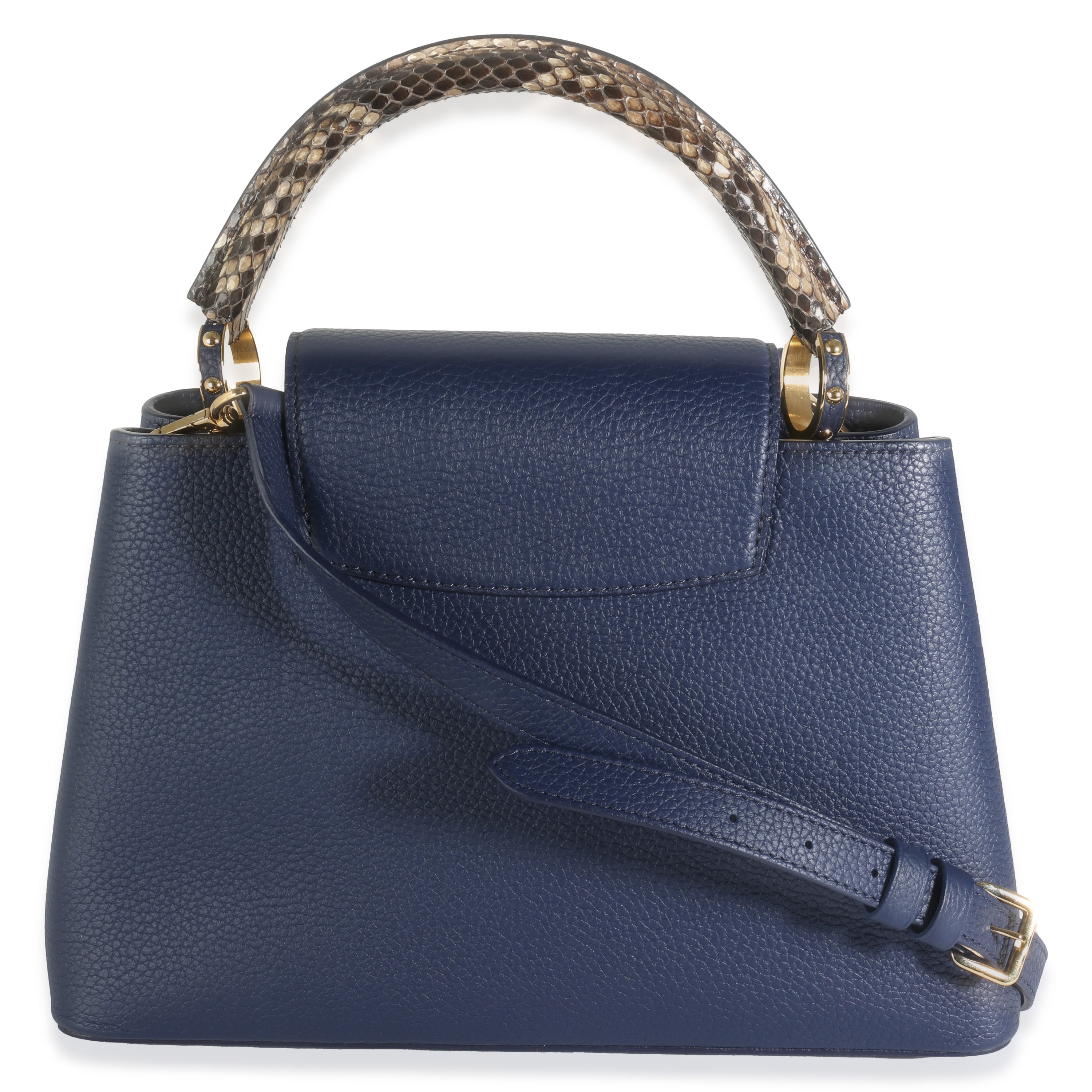 Louis Vuitton Python Navy Taurillon Capucines PM