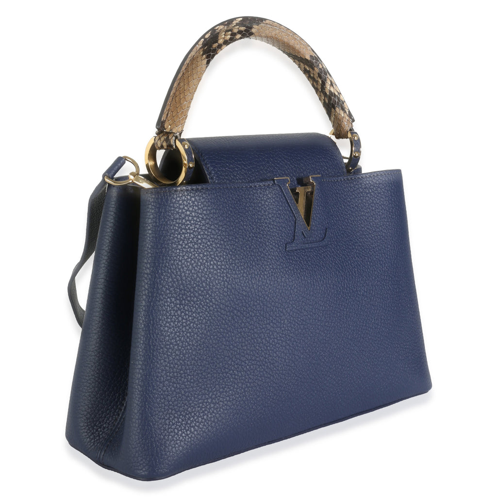 Louis Vuitton Python Navy Taurillon Capucines PM
