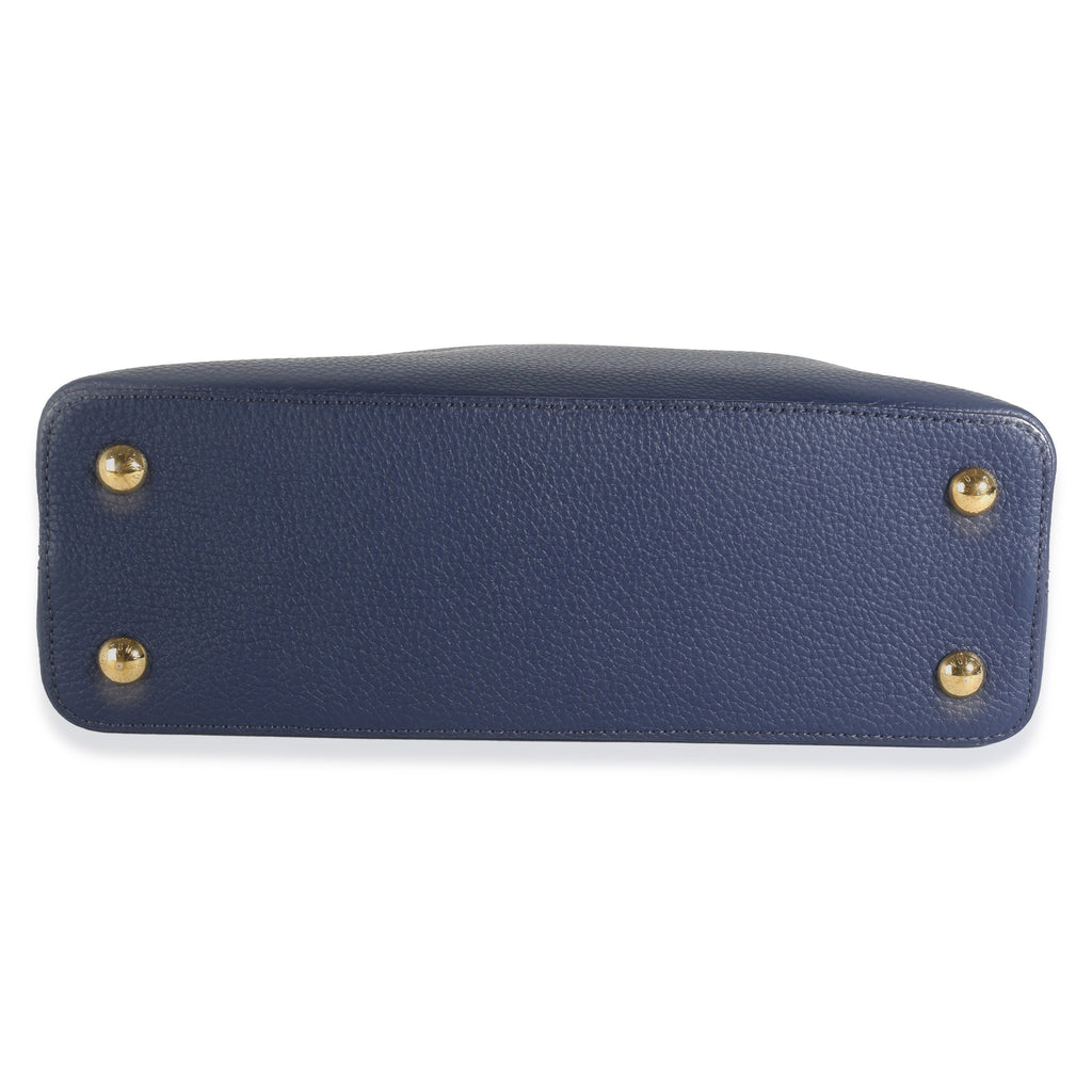 Louis Vuitton Python Navy Taurillon Capucines PM