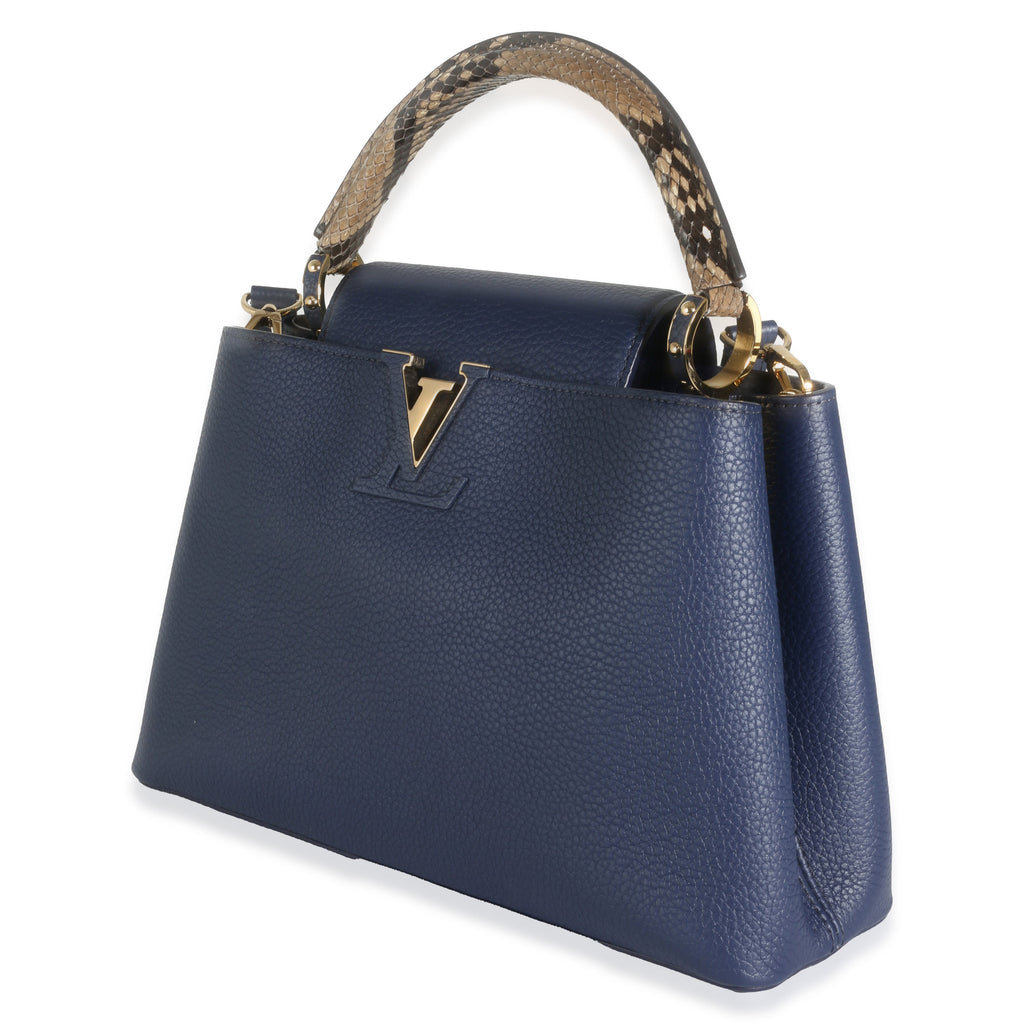 Louis Vuitton Python Navy Taurillon Capucines PM