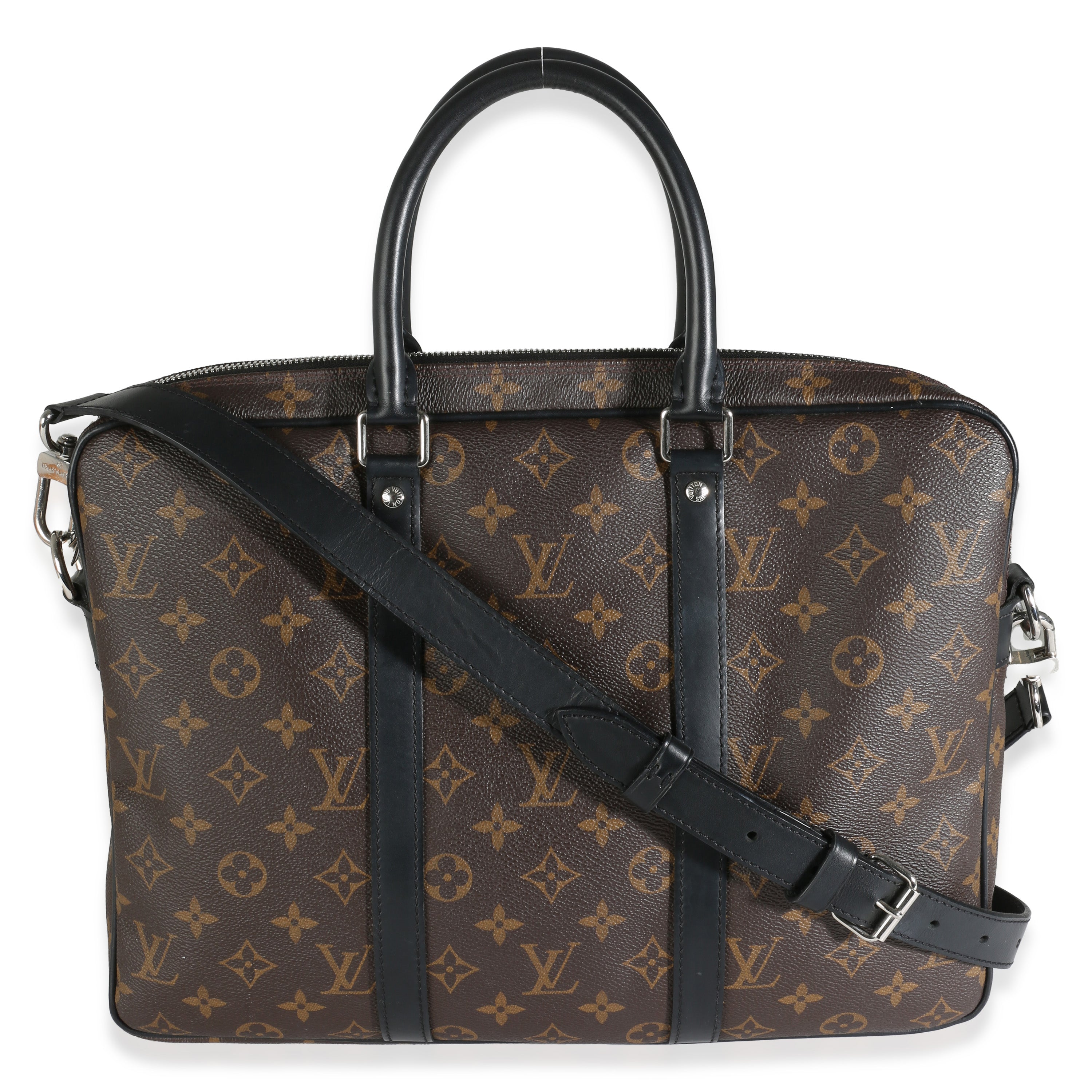Louis Vuitton Monogram Macassar Porte Documents Voyage PM