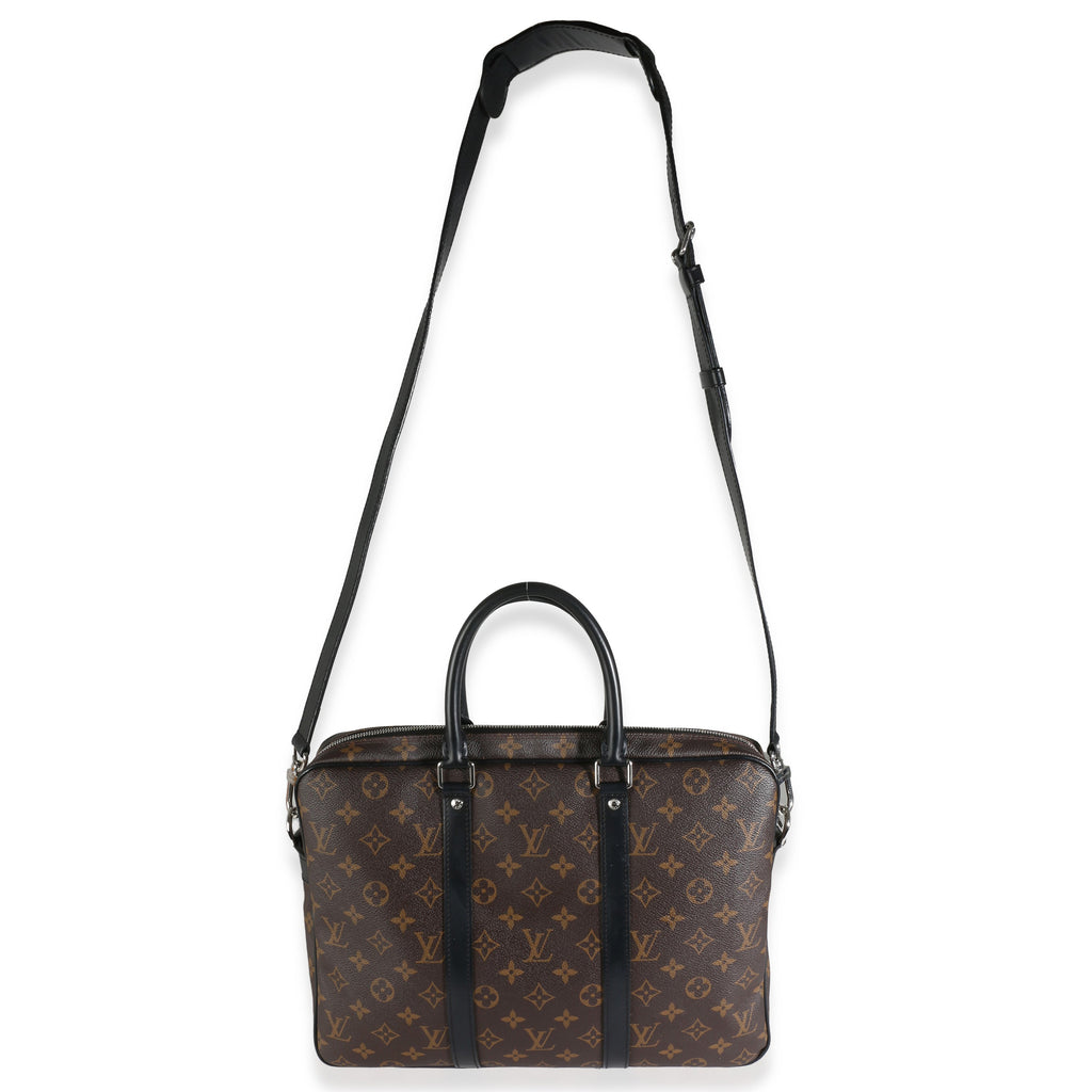 Louis Vuitton Monogram Macassar Porte Documents Voyage PM