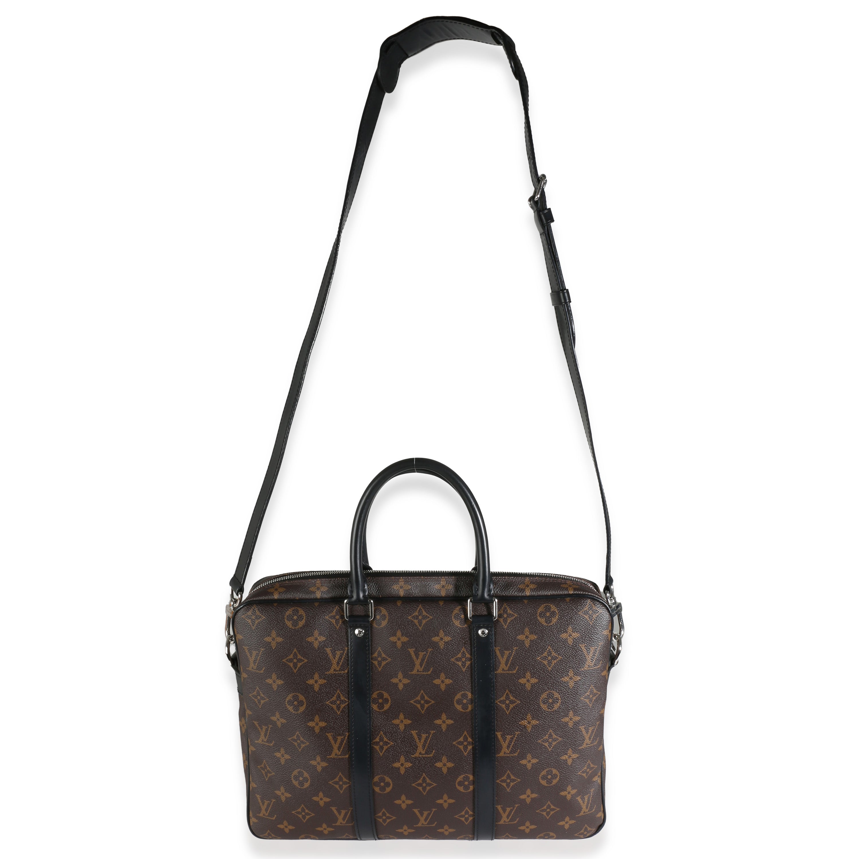 Louis Vuitton Monogram Macassar Porte Documents Voyage PM