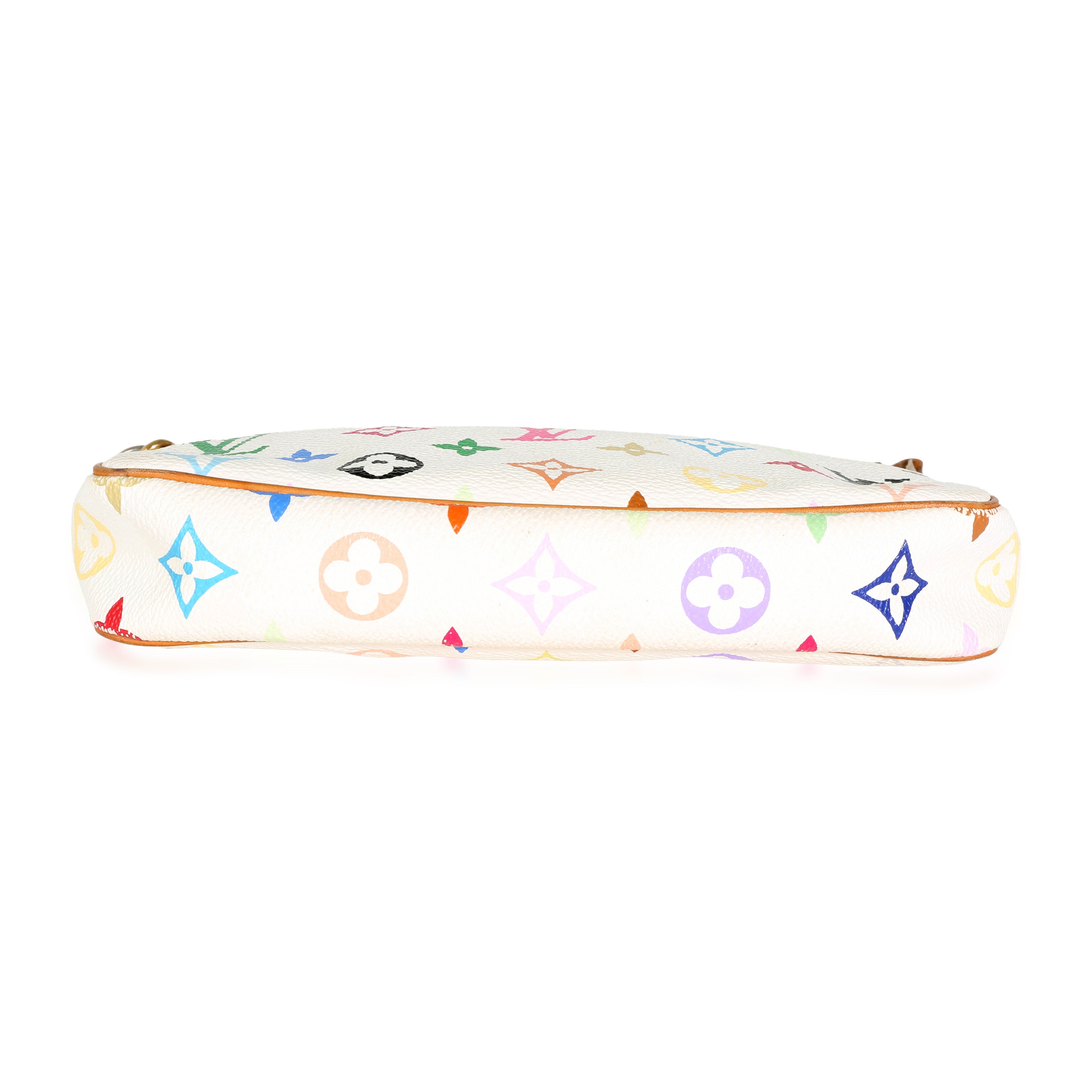 Louis Vuitton White Multicolor Monogram Canvas Pochette Accessoires
