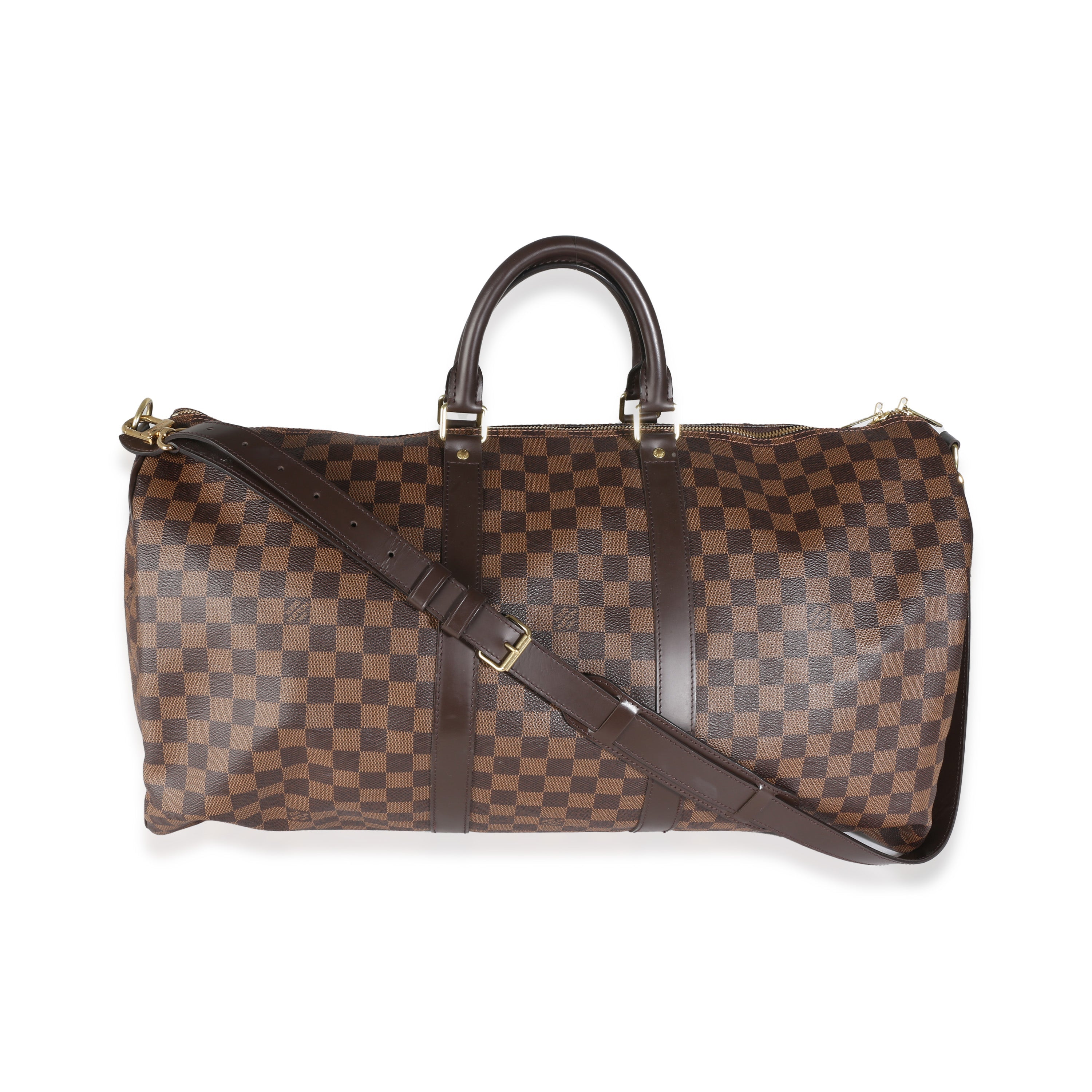 Louis Vuitton Damier Ebene Canvas Keepall Bandouliere 55
