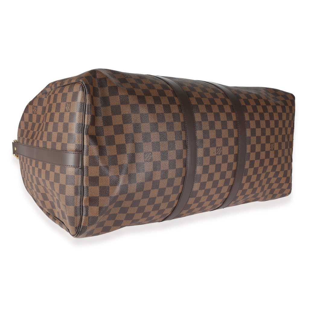 Louis Vuitton Damier Ebene Canvas Keepall Bandouliere 55