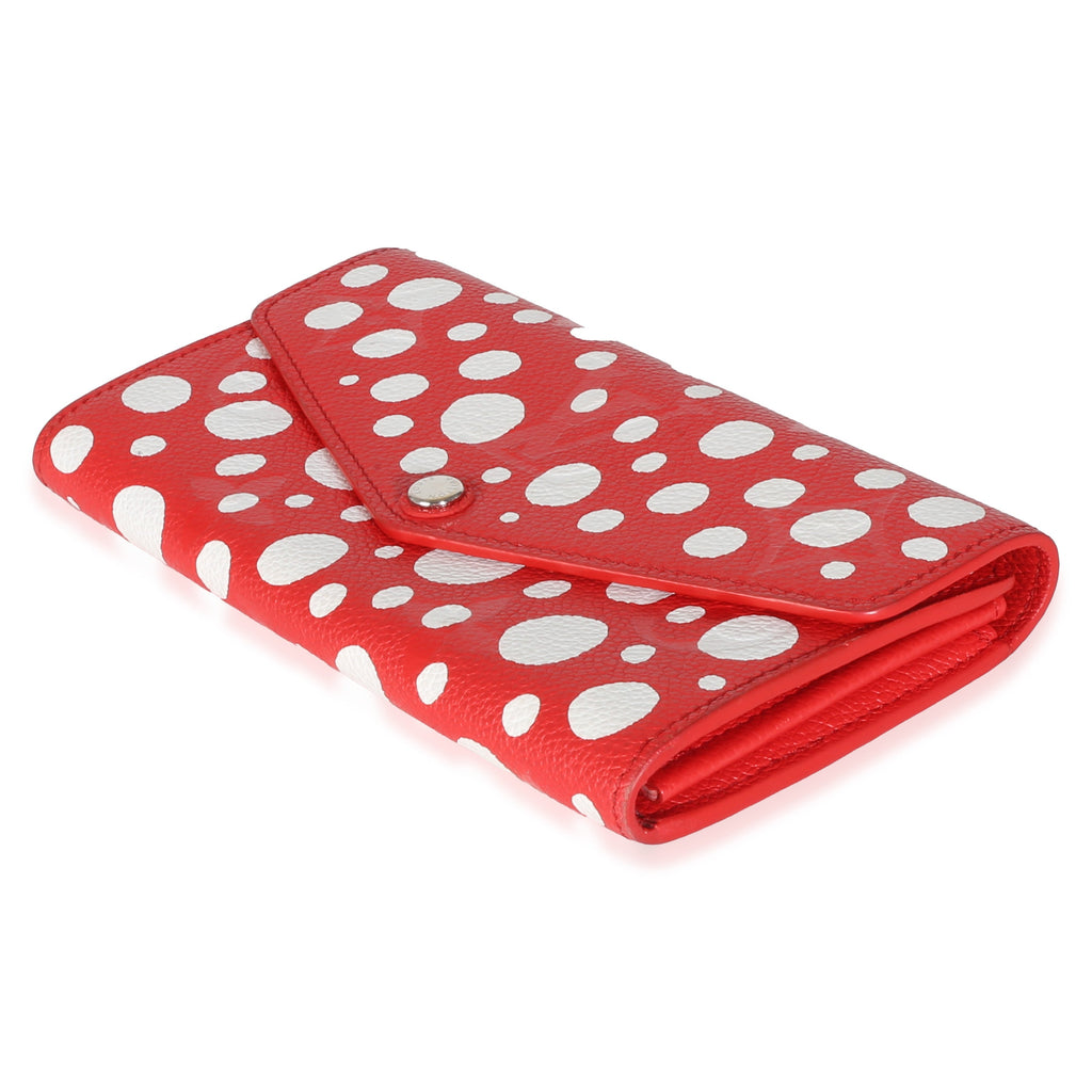 Louis Vuitton x Yayoi Kusama Red Dots Monogram Empreinte Sarah Wallet NM