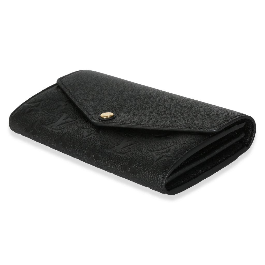 Louis Vuitton Black Monogram Empreinte Sarah Wallet