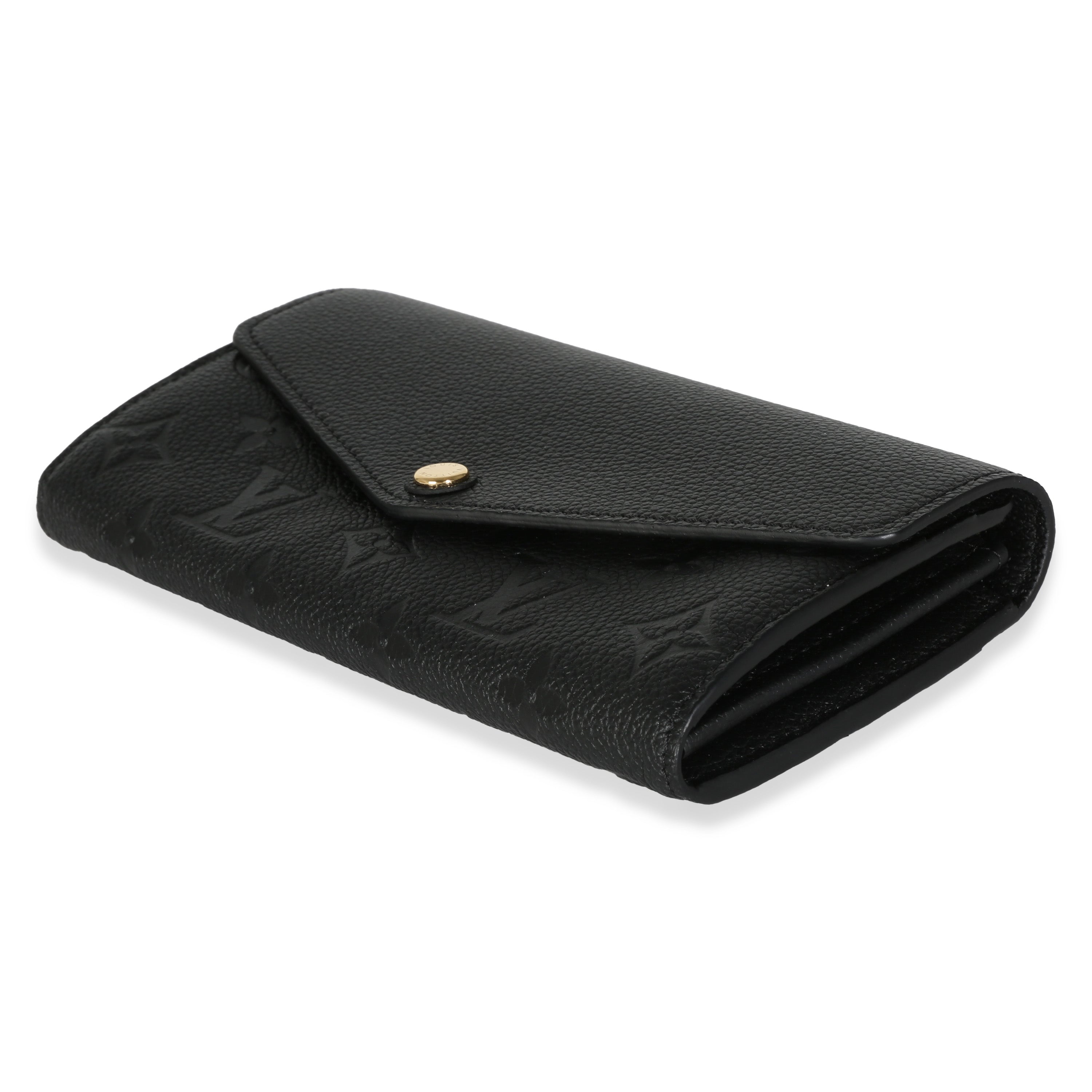 Louis Vuitton Black Monogram Empreinte Sarah Wallet