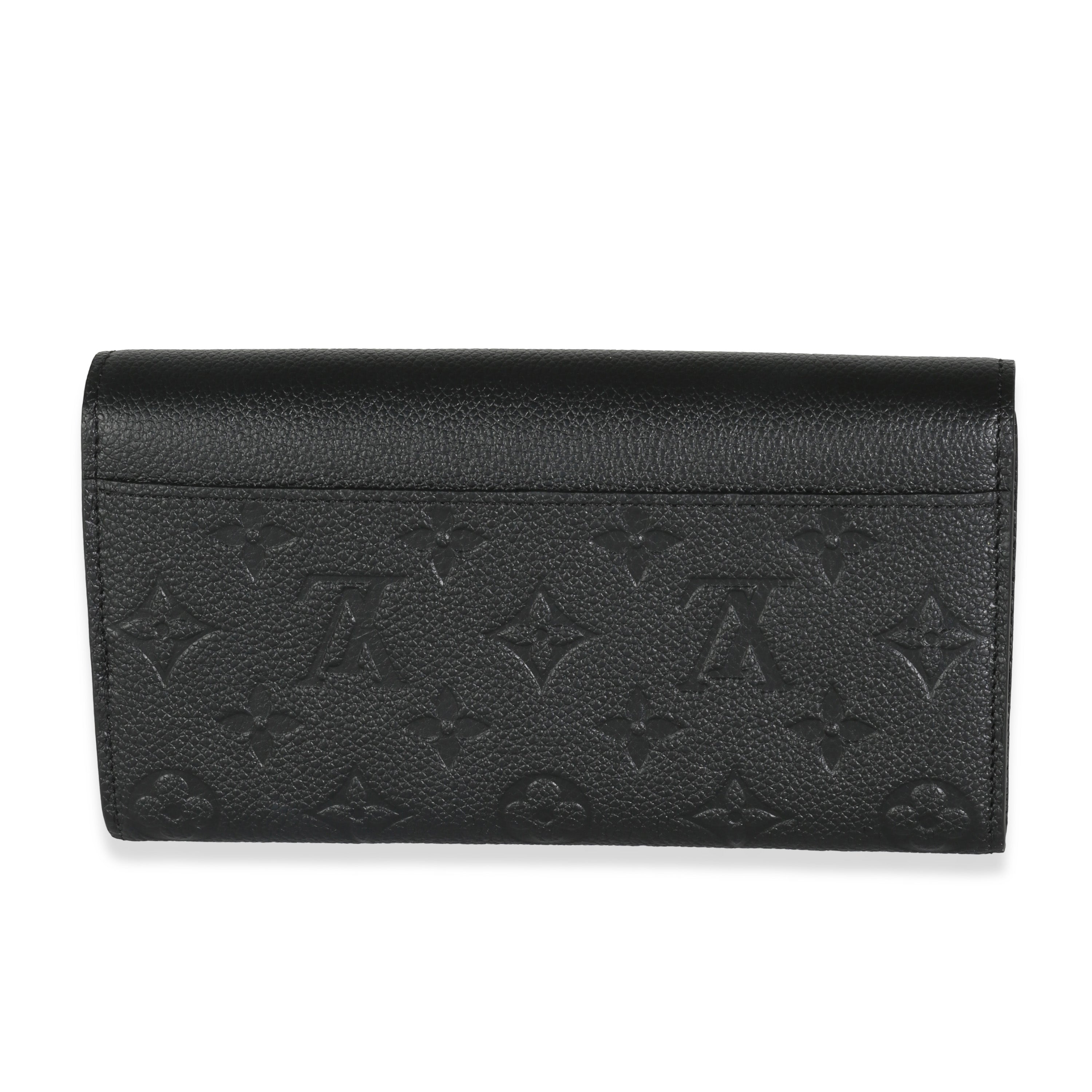 Louis Vuitton Black Monogram Empreinte Sarah Wallet