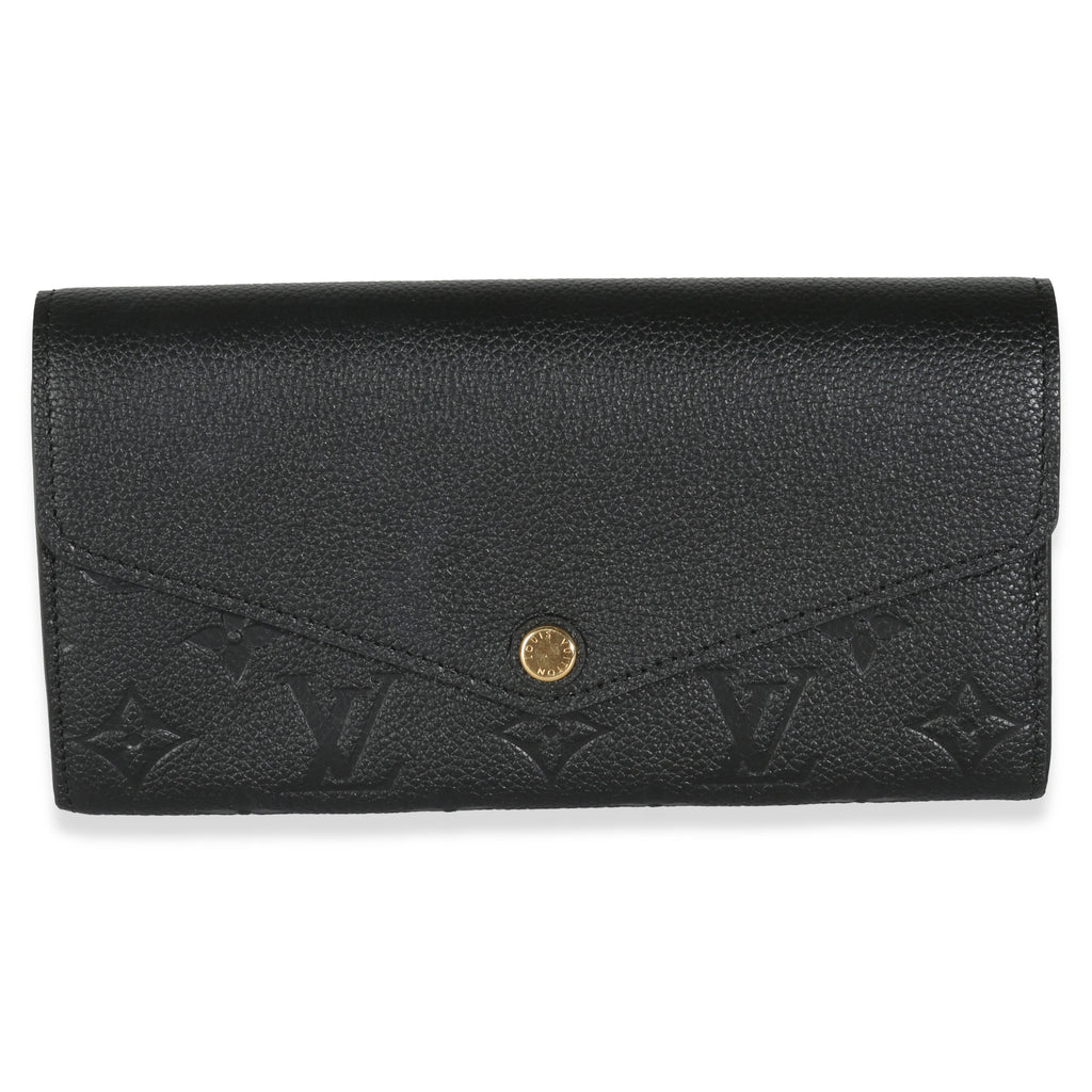 Louis Vuitton Black Monogram Empreinte Sarah Wallet