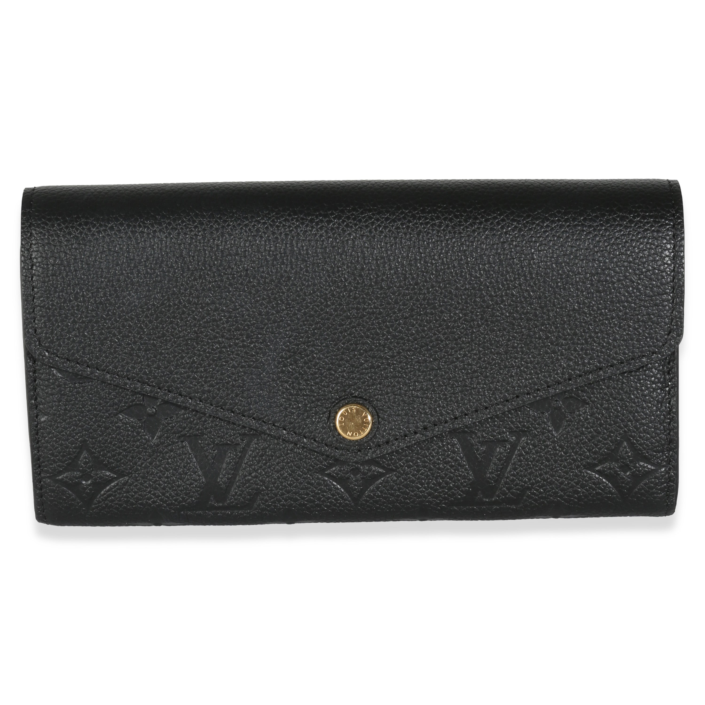 Louis Vuitton Black Monogram Empreinte Sarah Wallet