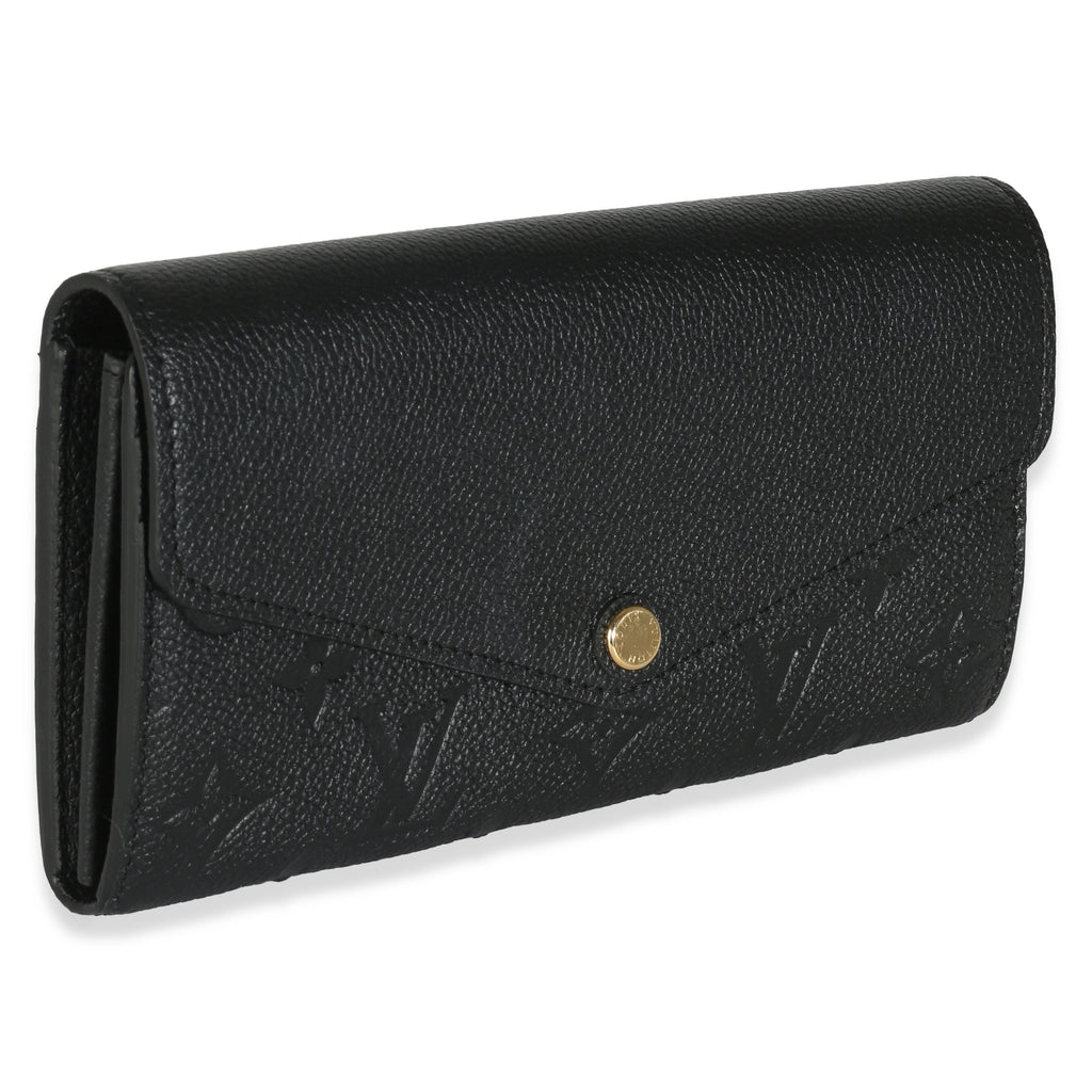 Louis Vuitton Black Monogram Empreinte Sarah Wallet