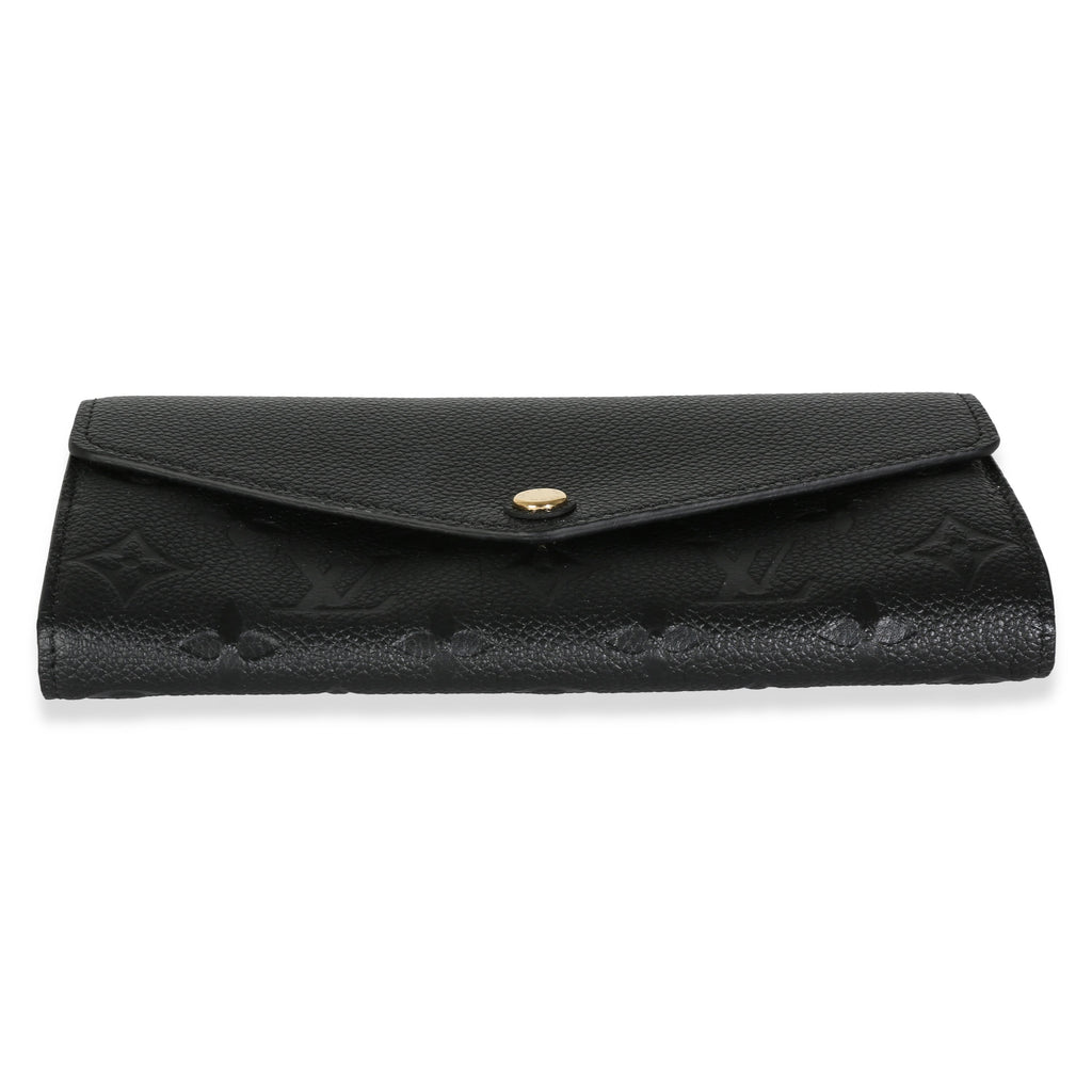 Louis Vuitton Black Monogram Empreinte Sarah Wallet