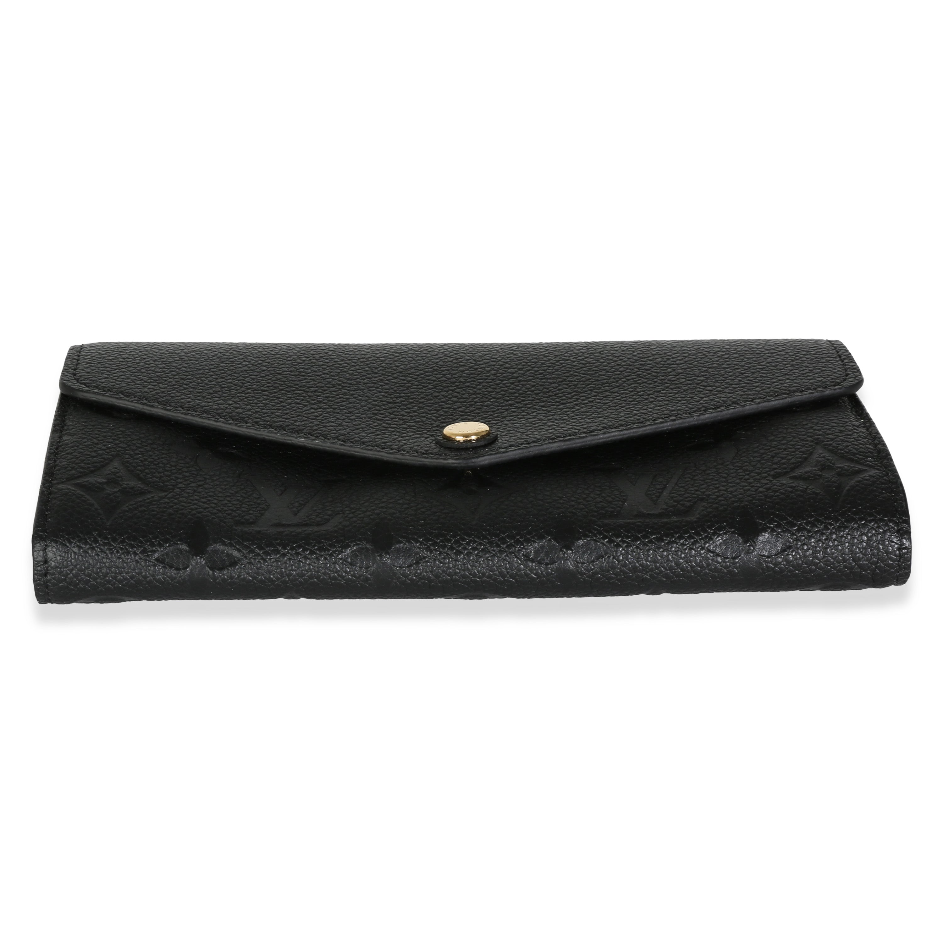 Louis Vuitton Black Monogram Empreinte Sarah Wallet