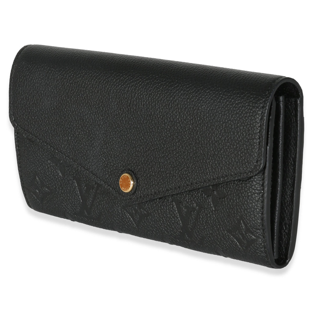 Louis Vuitton Black Monogram Empreinte Sarah Wallet