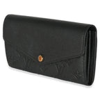 Louis Vuitton Black Monogram Empreinte Sarah Wallet