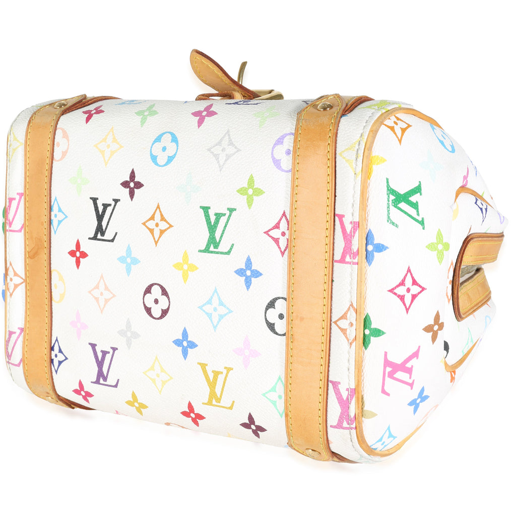Louis Vuitton White Multicolor Monogram Canvas Priscilla