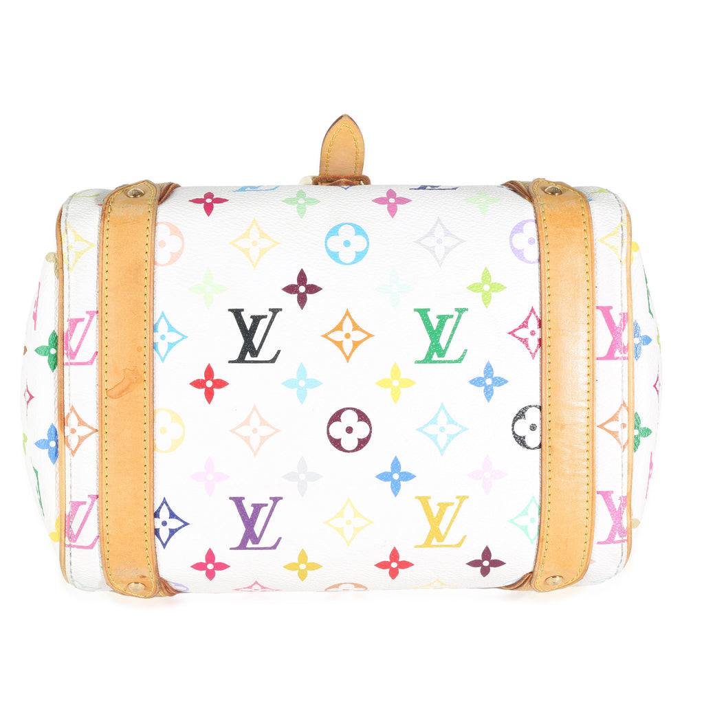 Louis Vuitton White Multicolor Monogram Canvas Priscilla