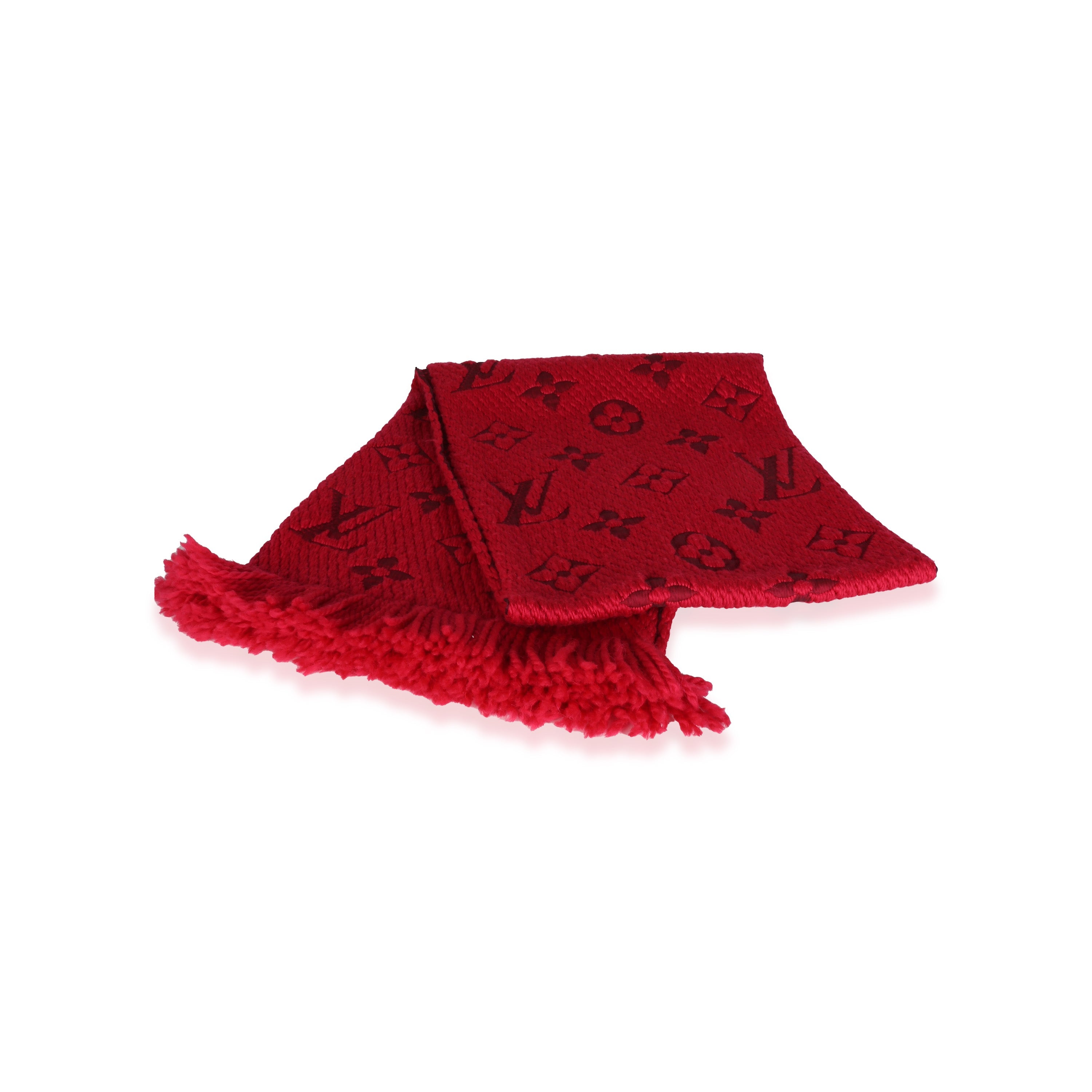 Louis Vuitton Rubis Wool Silk Monogram Logomania Scarf