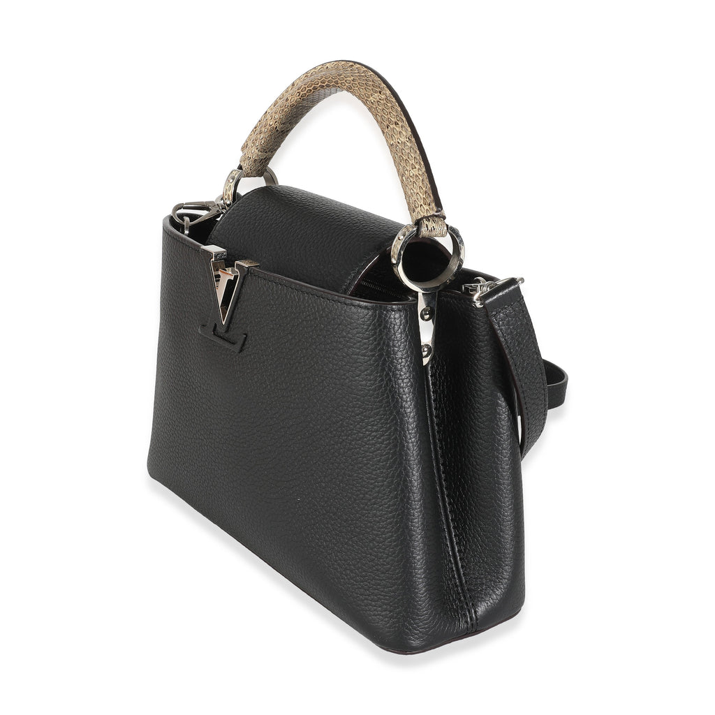 Louis Vuitton Black Taurillon Python Capucines BB