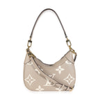 Louis Vuitton Tourterelle Creme Empreinte Monogram Giant Bagatelle NM