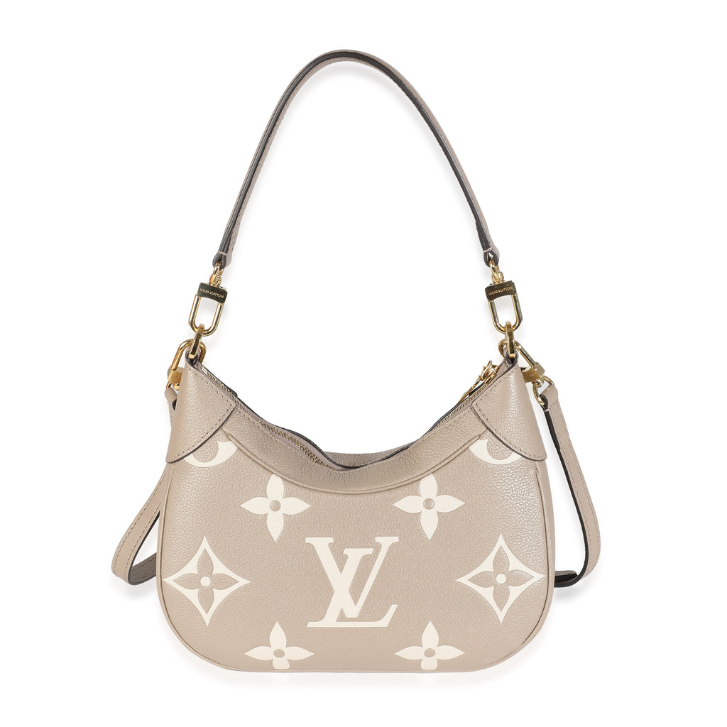 Louis Vuitton Tourterelle Creme Empreinte Monogram Giant Bagatelle NM