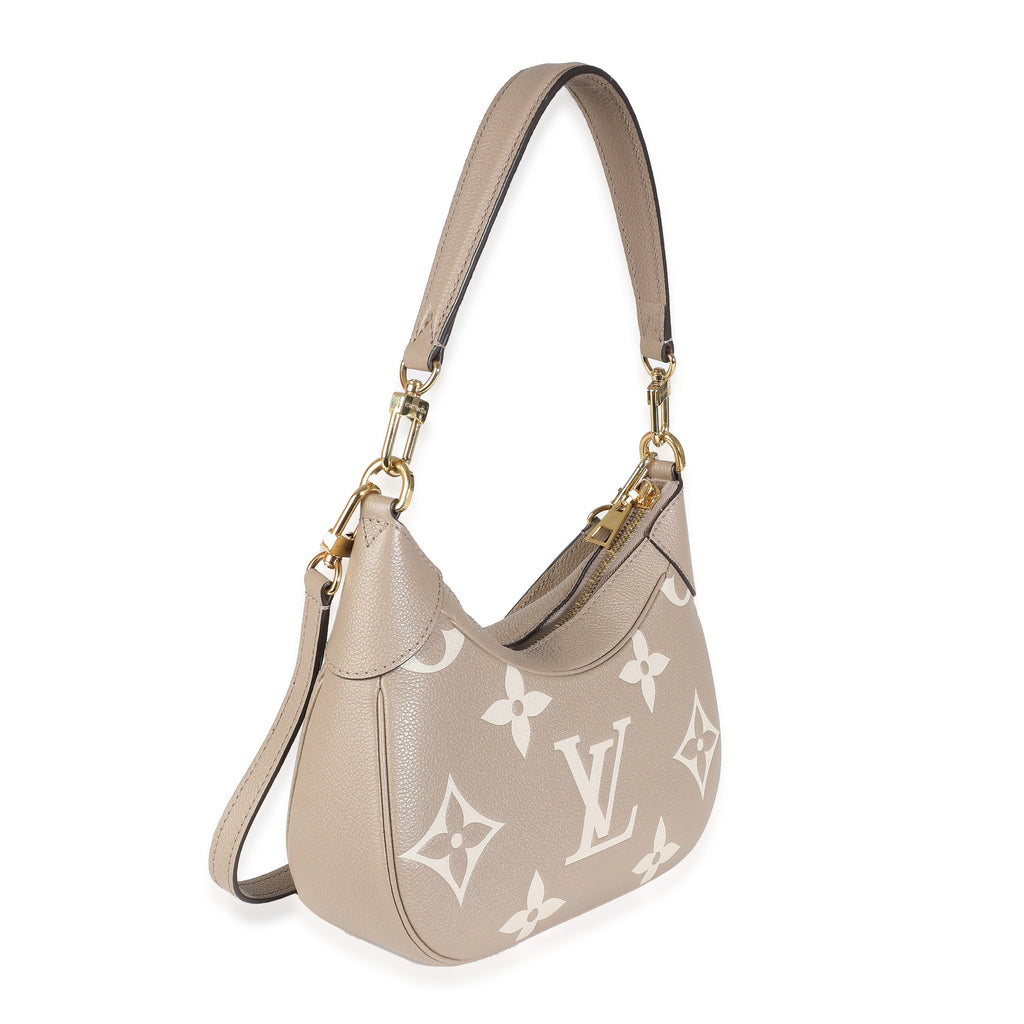 Louis Vuitton Tourterelle Creme Empreinte Monogram Giant Bagatelle NM