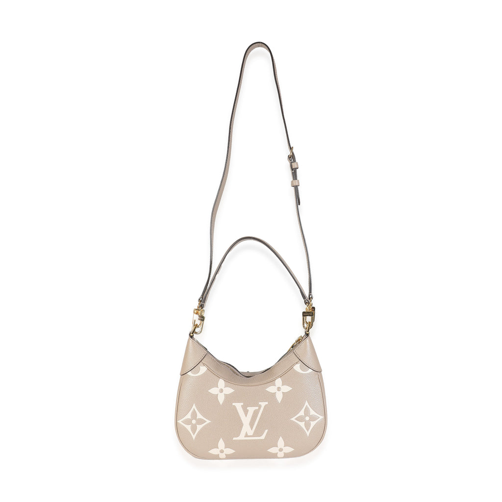 Louis Vuitton Tourterelle Creme Empreinte Monogram Giant Bagatelle NM