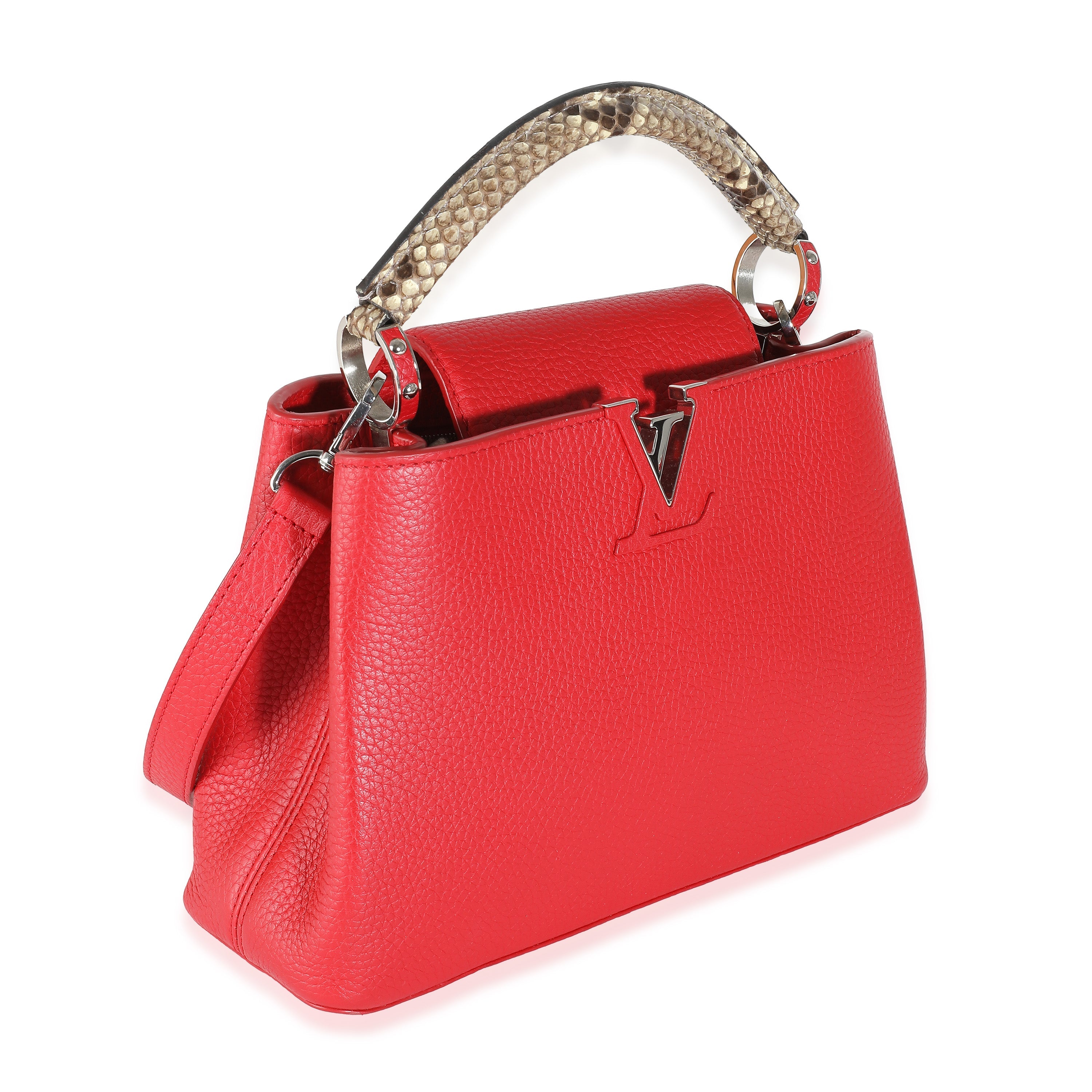 Louis Vuitton Rubis Taurillon Python Capucines BB
