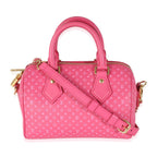 Louis Vuitton Rose Nanogram Embossed Calfskin Speedy Bandouliere 20