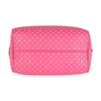 Louis Vuitton Rose Nanogram Embossed Calfskin Speedy Bandouliere 20