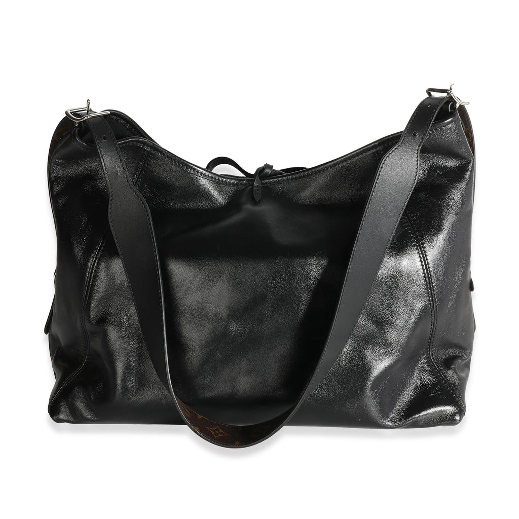 Louis Vuitton Black Lambskin Carryall MM