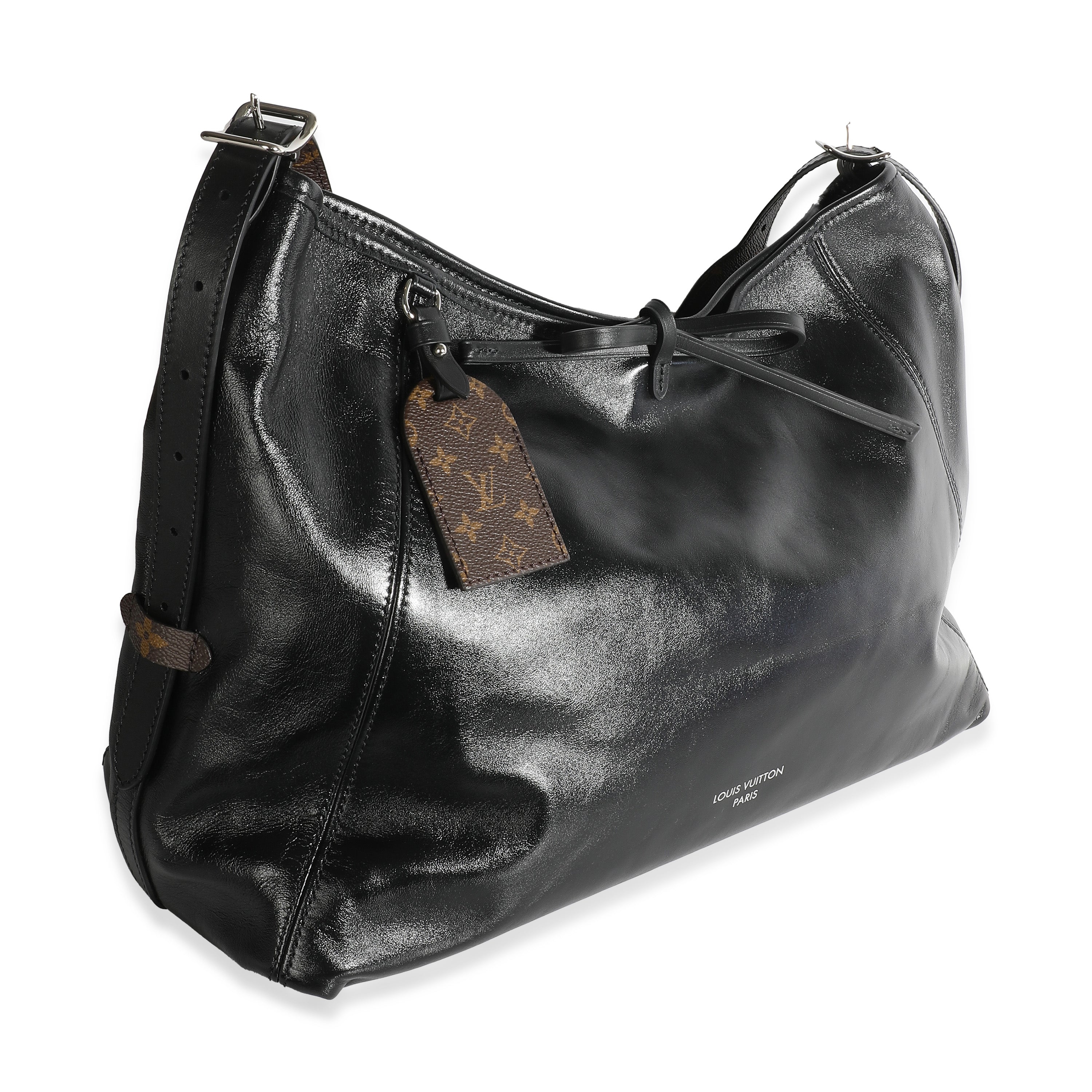 Louis Vuitton Black Lambskin Carryall MM