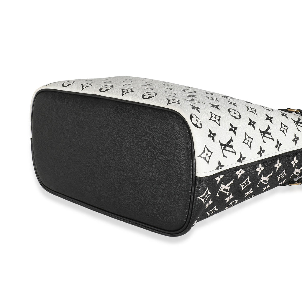 Louis Vuitton Black White Monogram Empreinte Spring In The City Neverfull MM