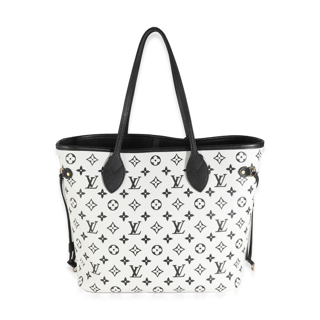 Louis Vuitton Black White Monogram Empreinte Spring In The City Neverfull MM
