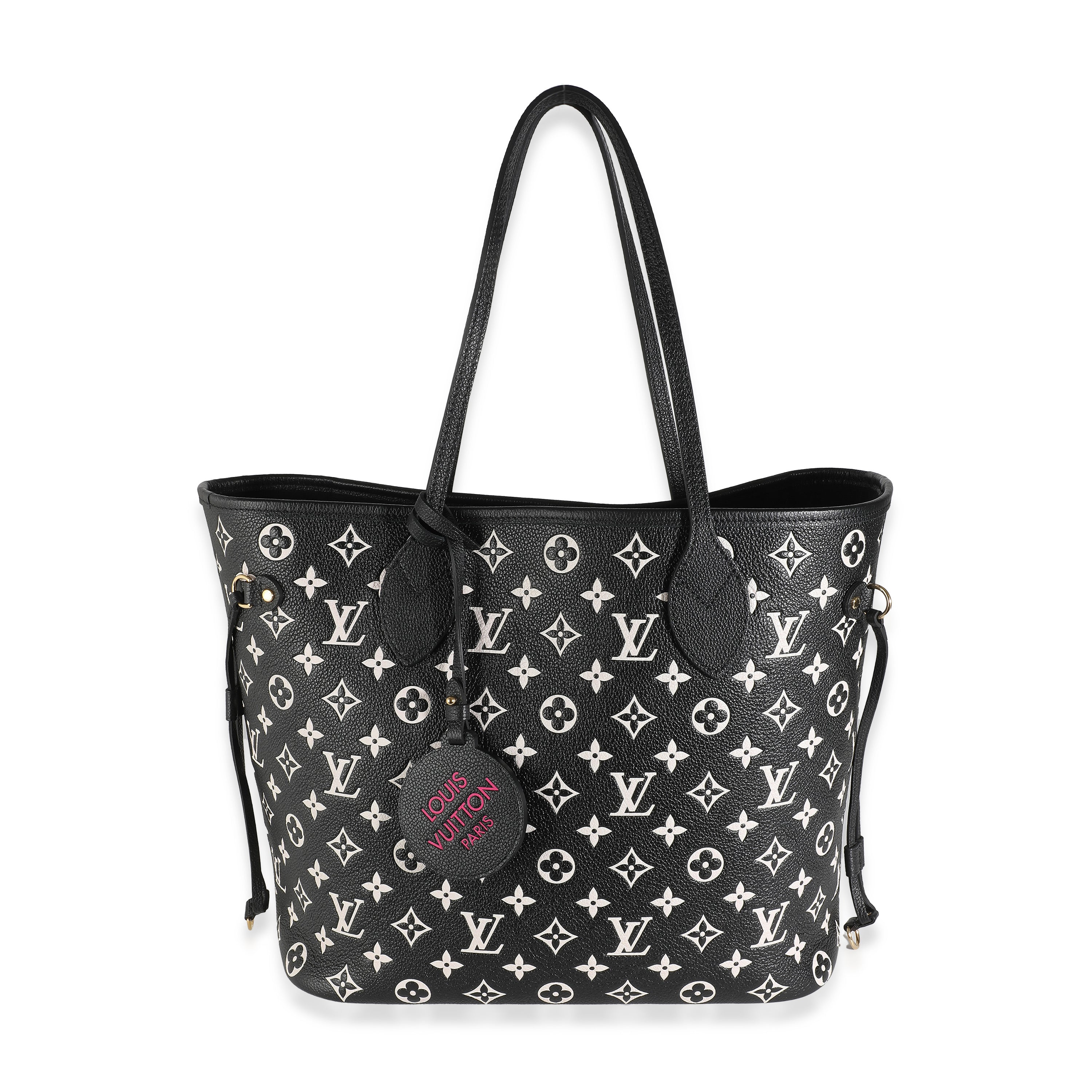 Louis Vuitton Black White Monogram Empreinte Spring In The City Neverfull MM